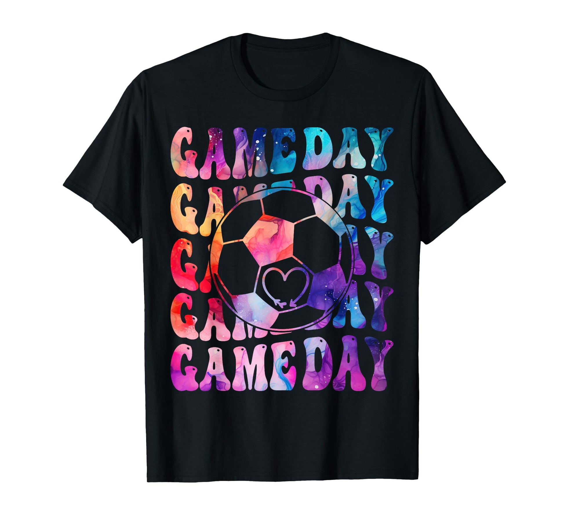 Colorful Soccer Sports Fan Game Day T-Shirt - Unique Graphic Men Women - T-Shirt, Sweatshirt, Hoodie