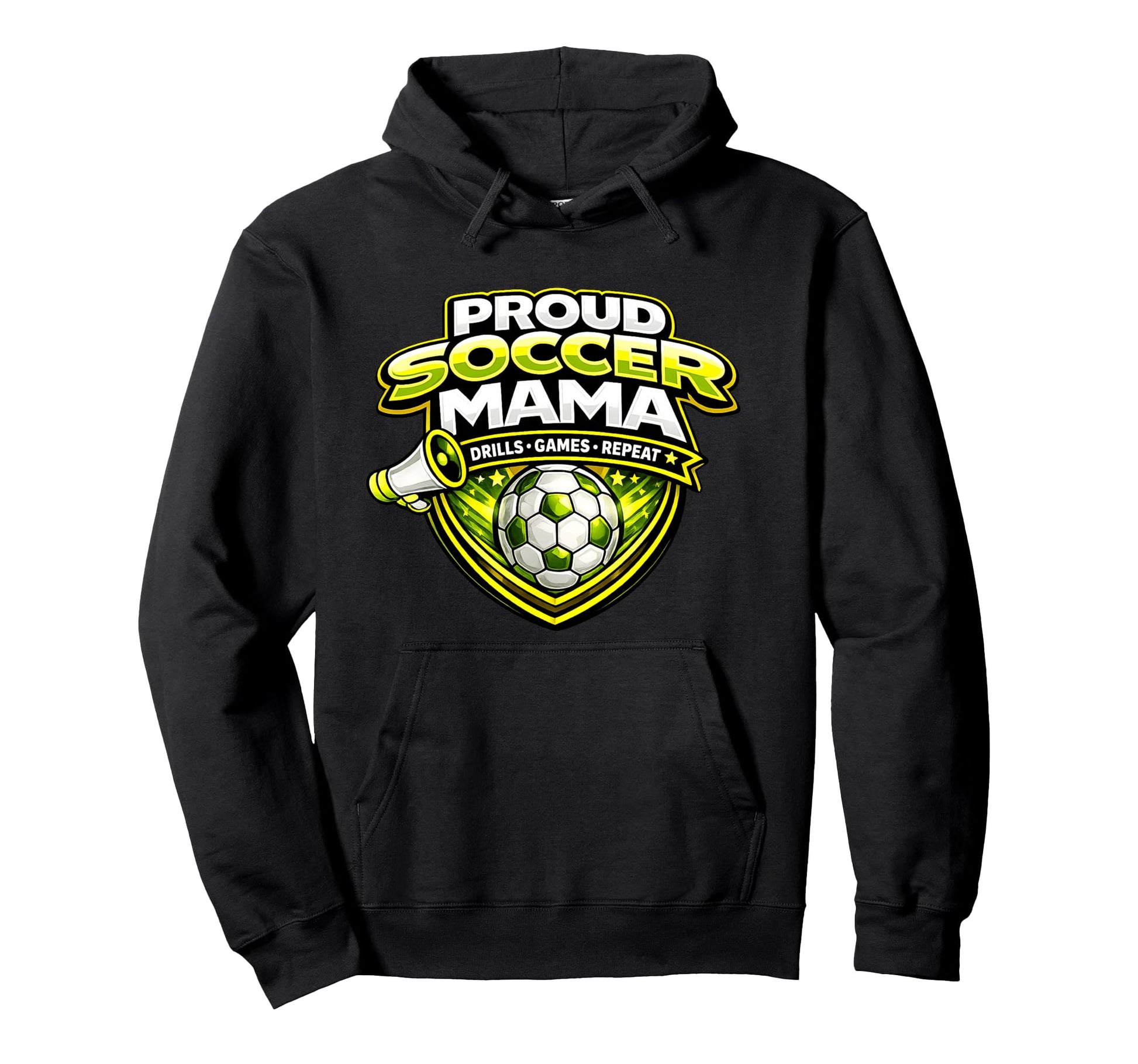 Soccer Mama Funny Proud Drills Games Hoodie - Minimalist Print for Adults - T-Shirt, Sweatshirt, Hoodie