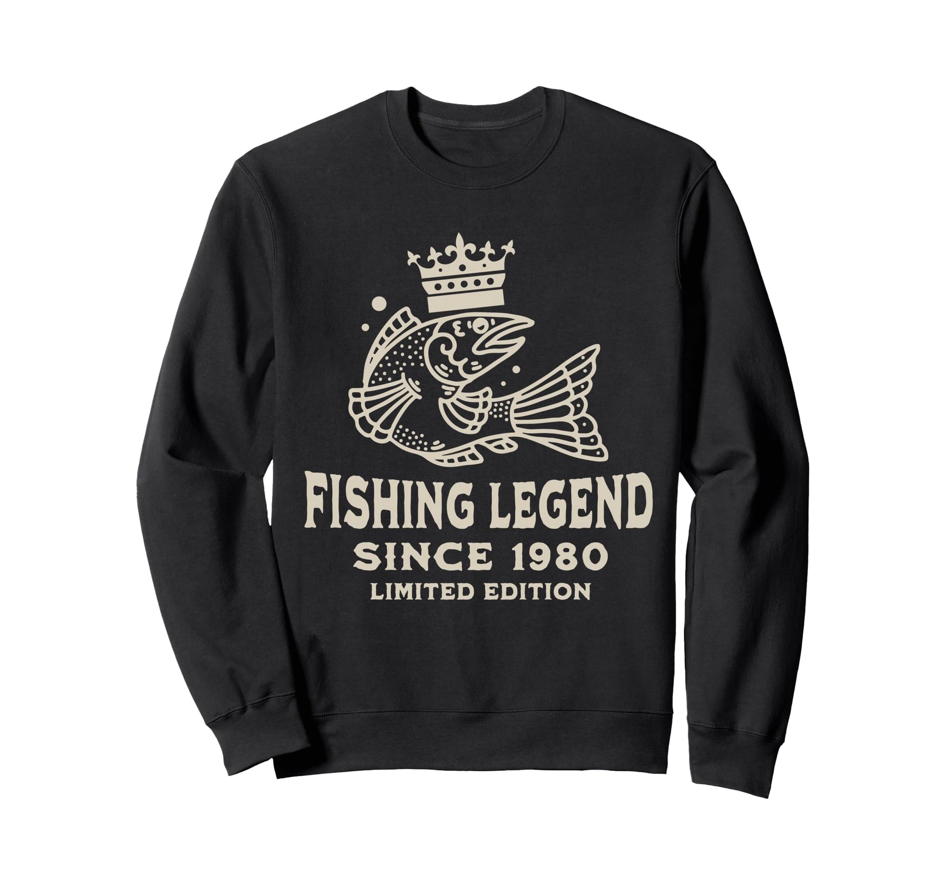 Fishing Catching Fish Legend Since 1980 Sweatshirt - Trendy Graphic Unisex - T-Shirt, Sweatshirt, Hoodie