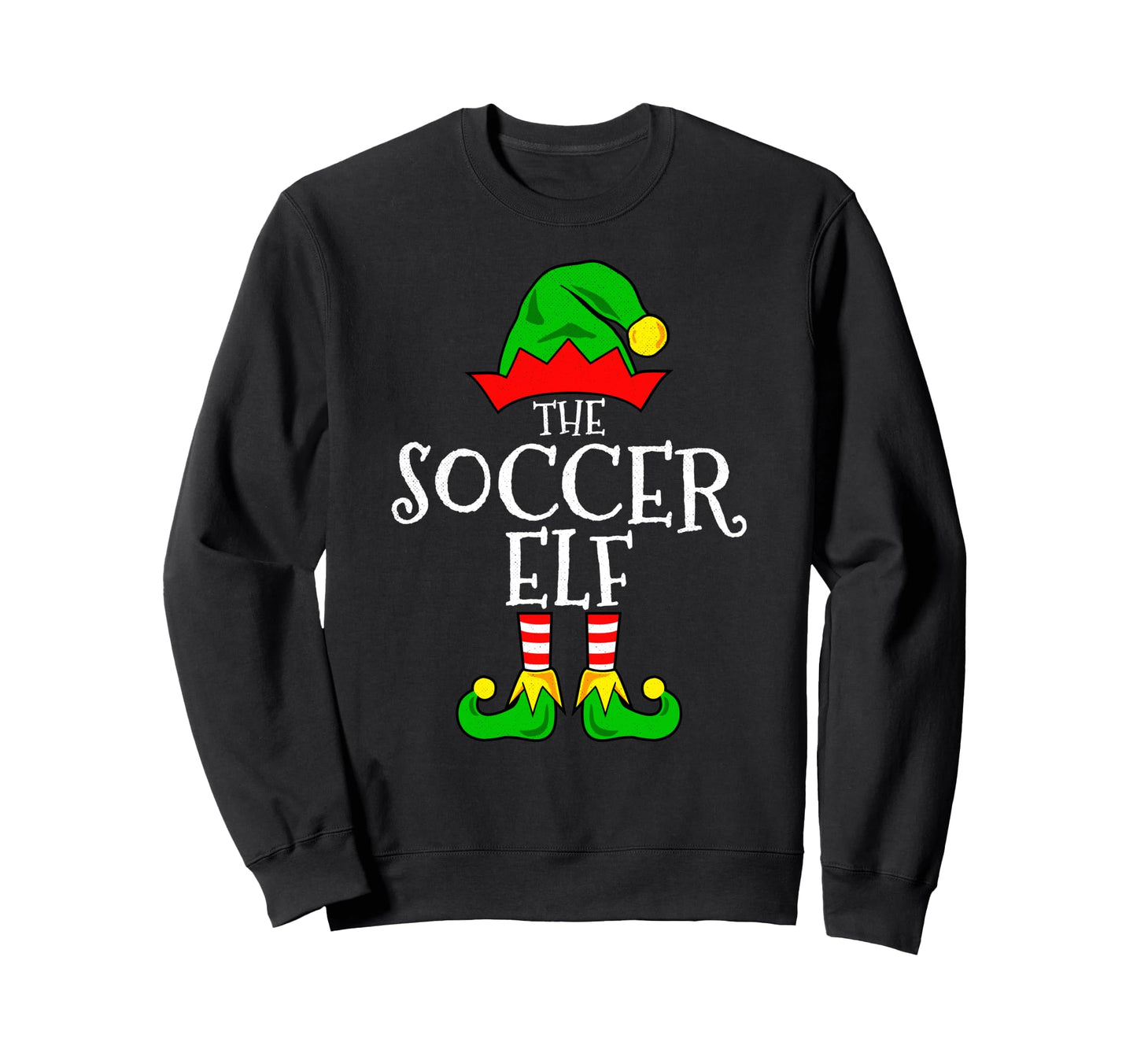 Soccer Elf Funny Family Matching Sweatshirt - Unique Graphic Men Women - T-Shirt, Sweatshirt, Hoodie