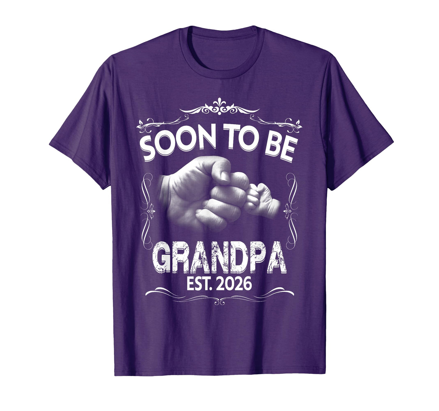 Mens Soon To Be Grandpa 2026 Pregnancy T-Shirt - Graphic Print for Adults - T-Shirt, Sweatshirt, Hoodie