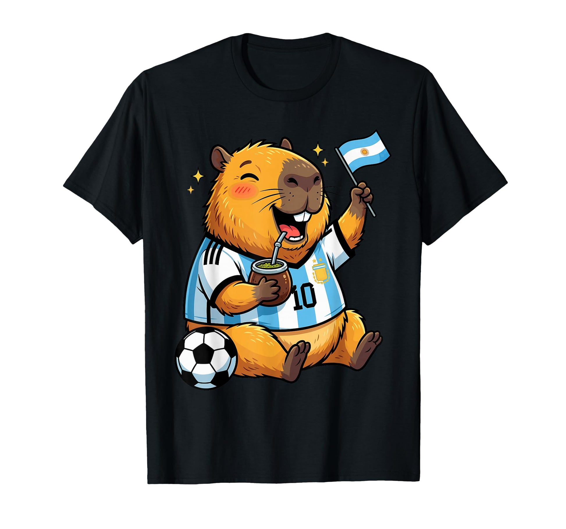 Funny Happy Capybara Argentina T-Shirt - Aesthetic Graphic Men Women - T-Shirt, Sweatshirt, Hoodie