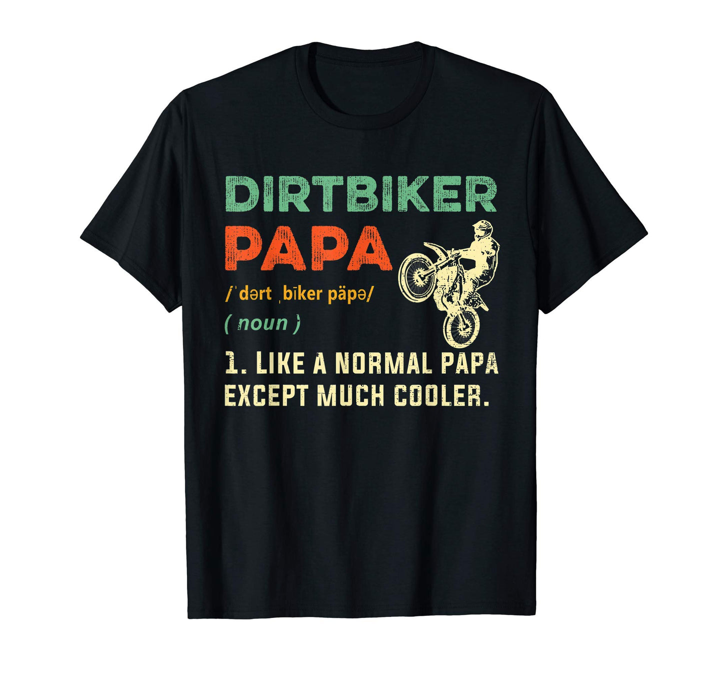 Papa Dirt Bike Gift Dad Dirtbike Gifts T-Shirt - Trendy Graphic Men Women - T-Shirt, Sweatshirt, Hoodie
