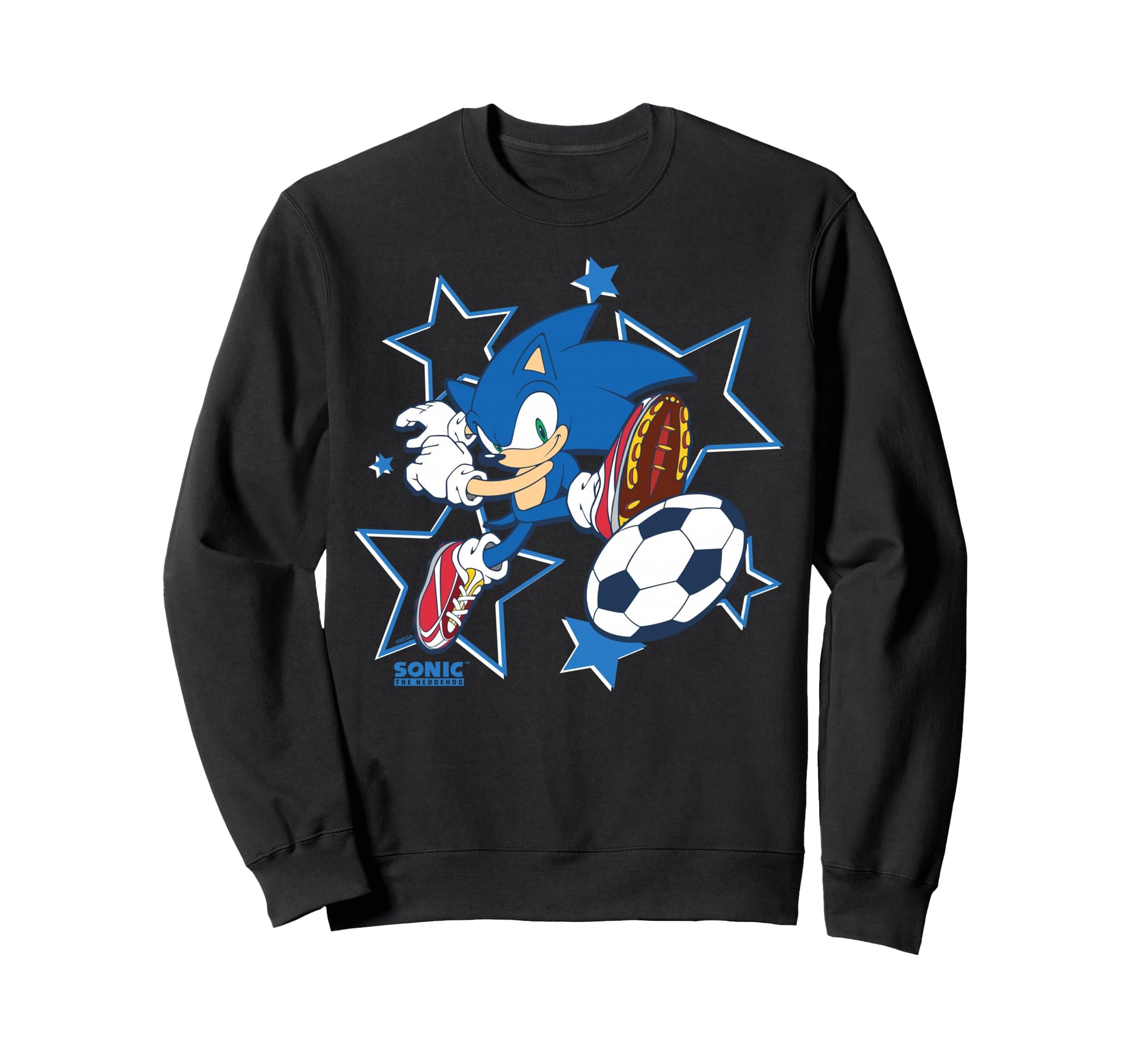 Sonic Hedgehog Stricking Soccer Ball Sweatshirt - Trendy Graphic Unisex - T-Shirt, Sweatshirt, Hoodie