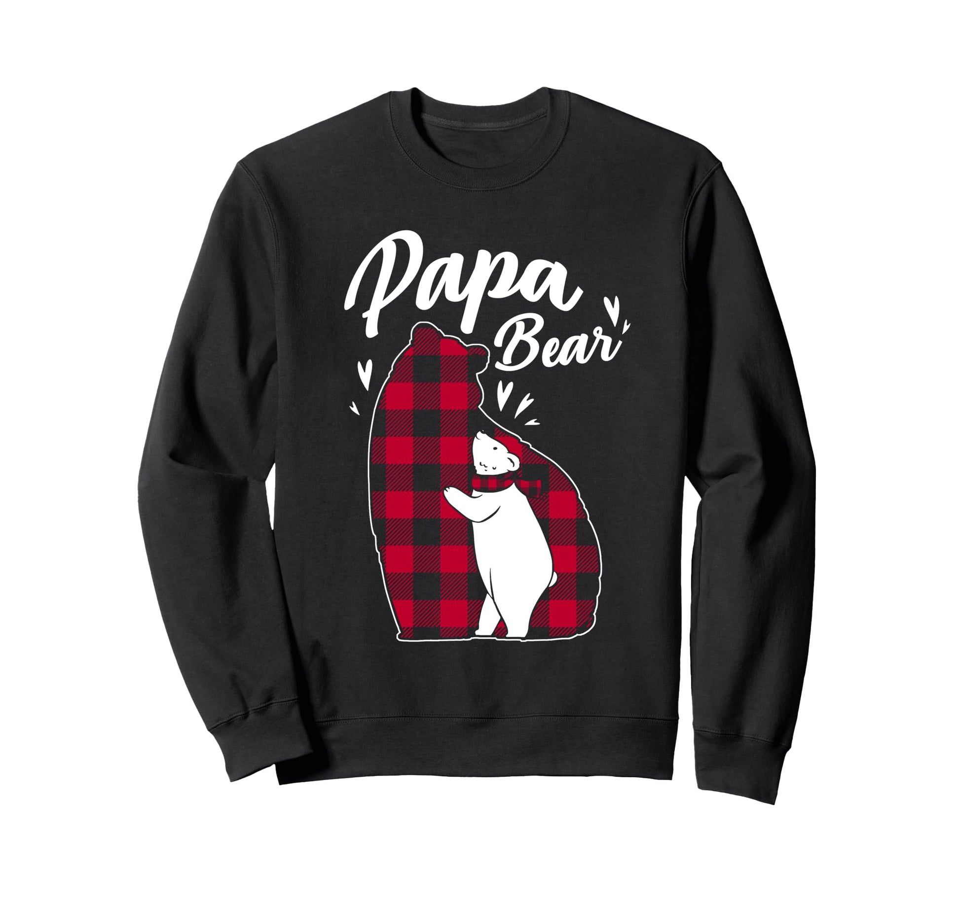 Papa Bear Pajama Red Buffalo Plaid Sweatshirt - Novelty Apparel Men Women - T-Shirt, Sweatshirt, Hoodie