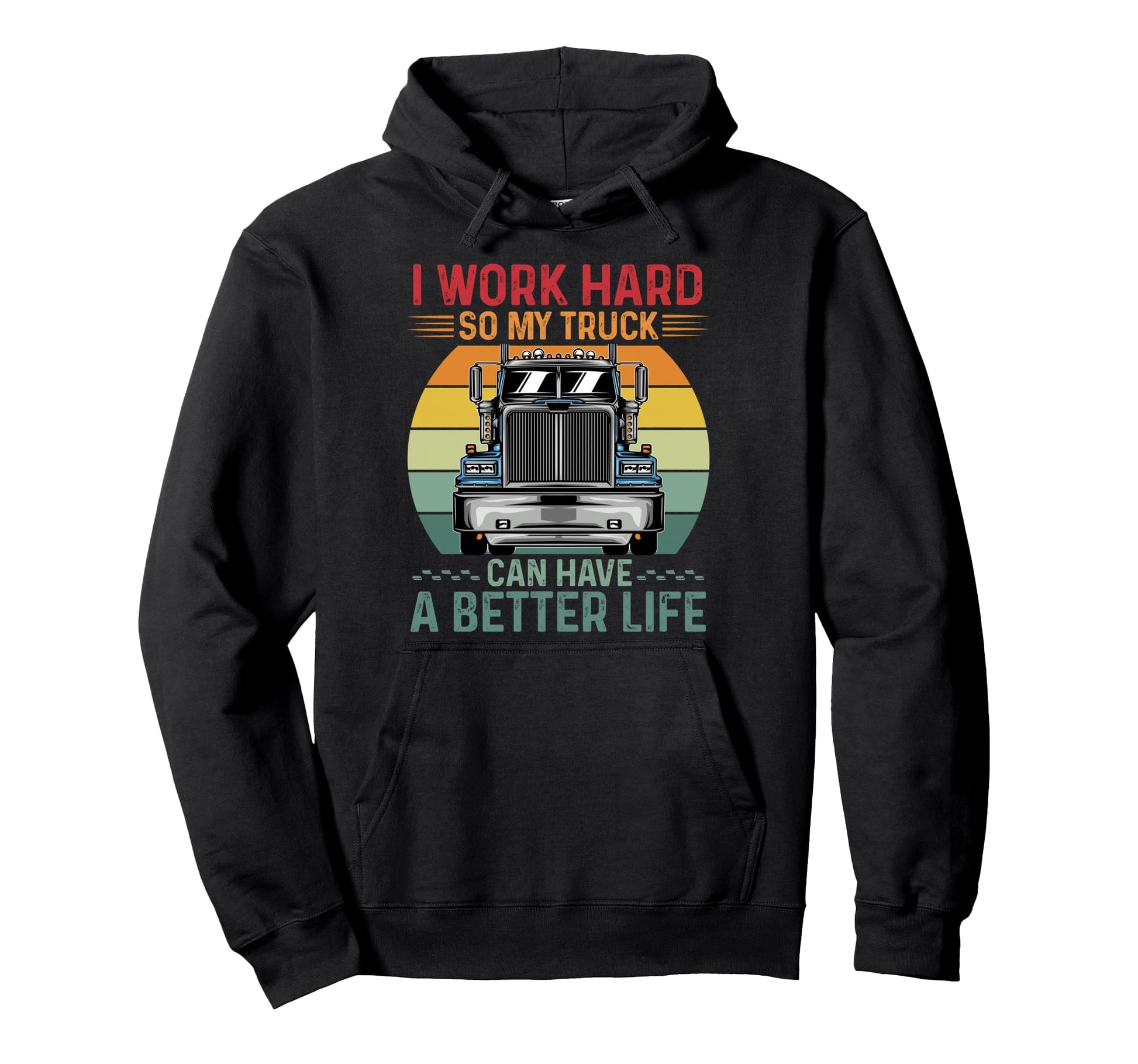Truck Driver Art Dad Trucking Cdl Hoodie - Minimalist Print for Adults - T-Shirt, Sweatshirt, Hoodie
