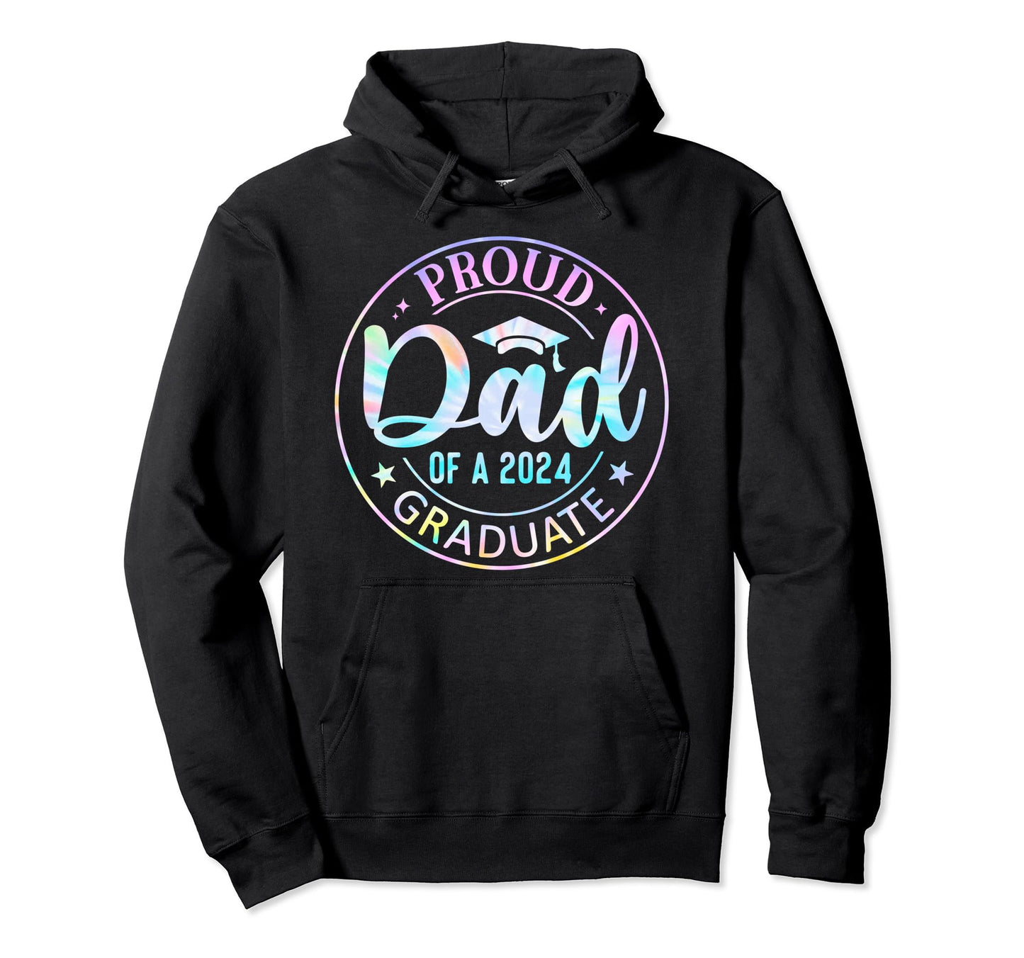 Proud Dad Class 2024 Graduate Senior Hoodie - Trendy Graphic for Adults - T-Shirt, Sweatshirt, Hoodie