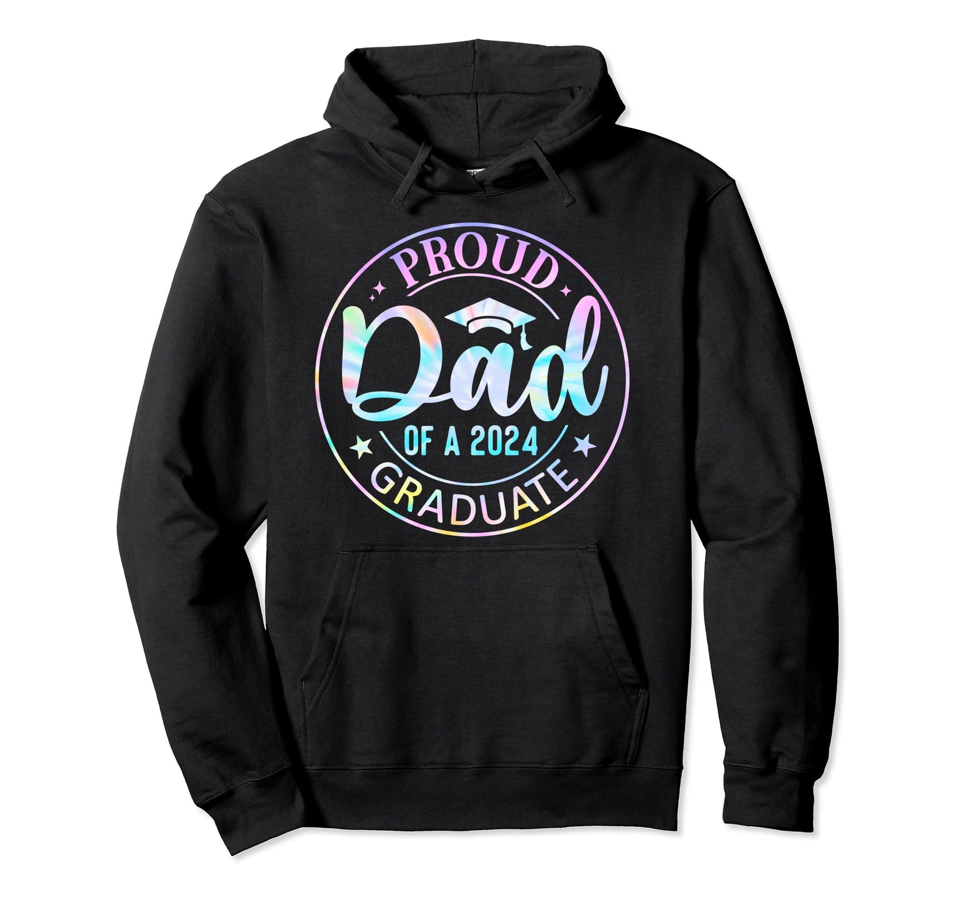 Proud Dad Class 2024 Graduate Senior Hoodie - Trendy Graphic for Adults - T-Shirt, Sweatshirt, Hoodie