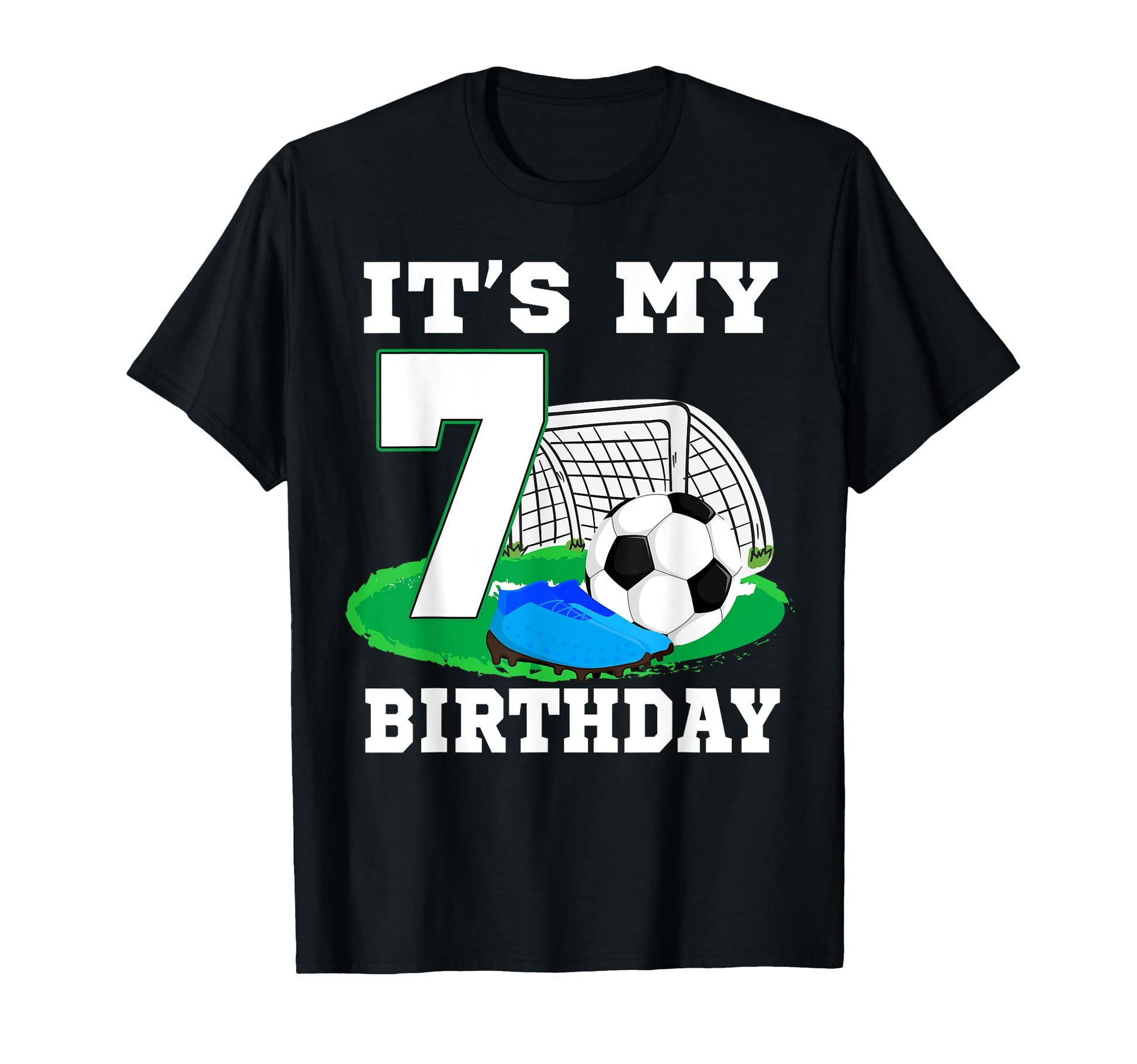 Its My 7 Year Old Birthday Soccer 7Th T-Shirt - Trendy Graphic for Adults - T-Shirt, Sweatshirt, Hoodie