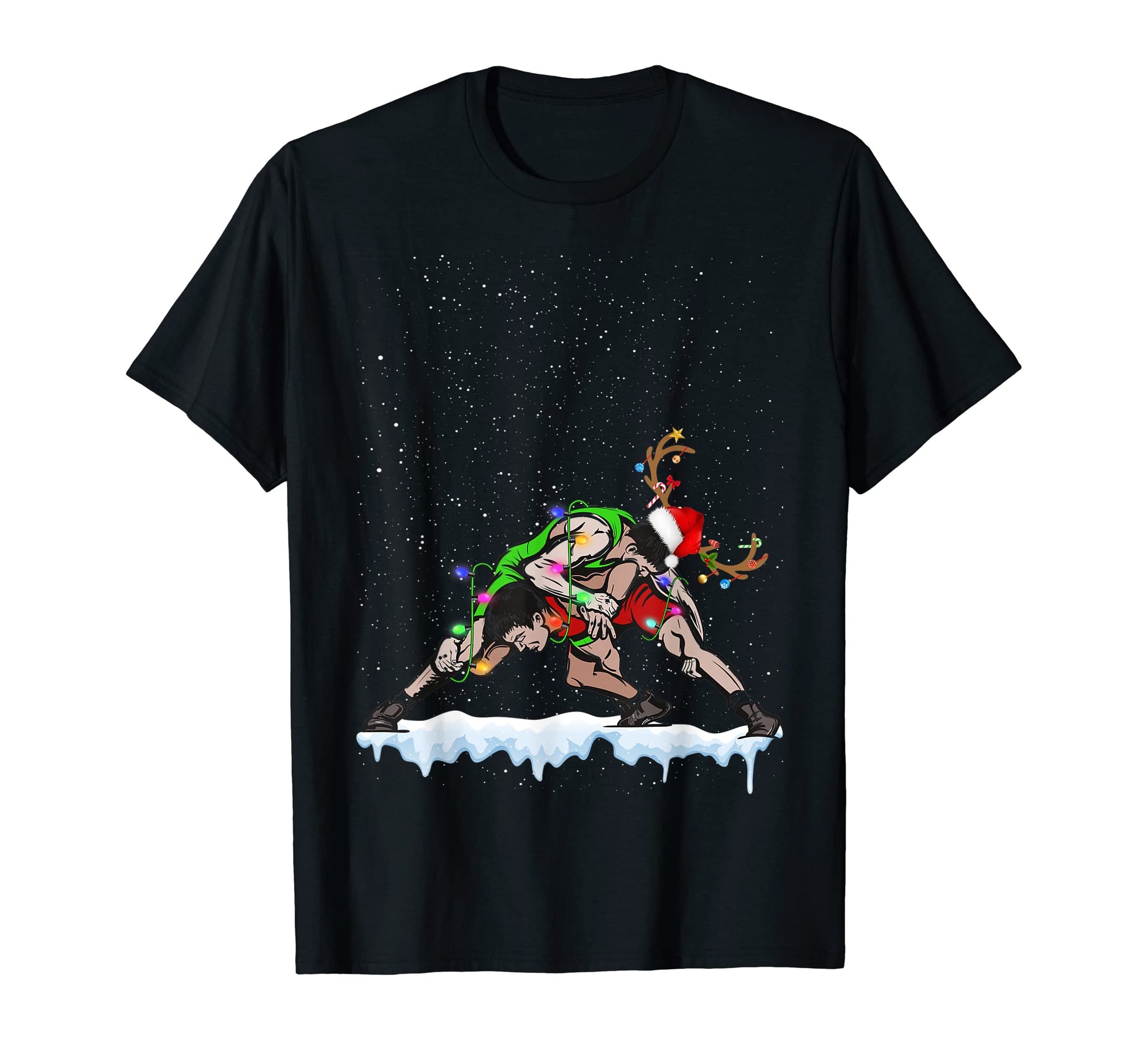 Wrestling Santa Hat Sport T-Shirt - Streetwear Style Men Women - T-Shirt, Sweatshirt, Hoodie