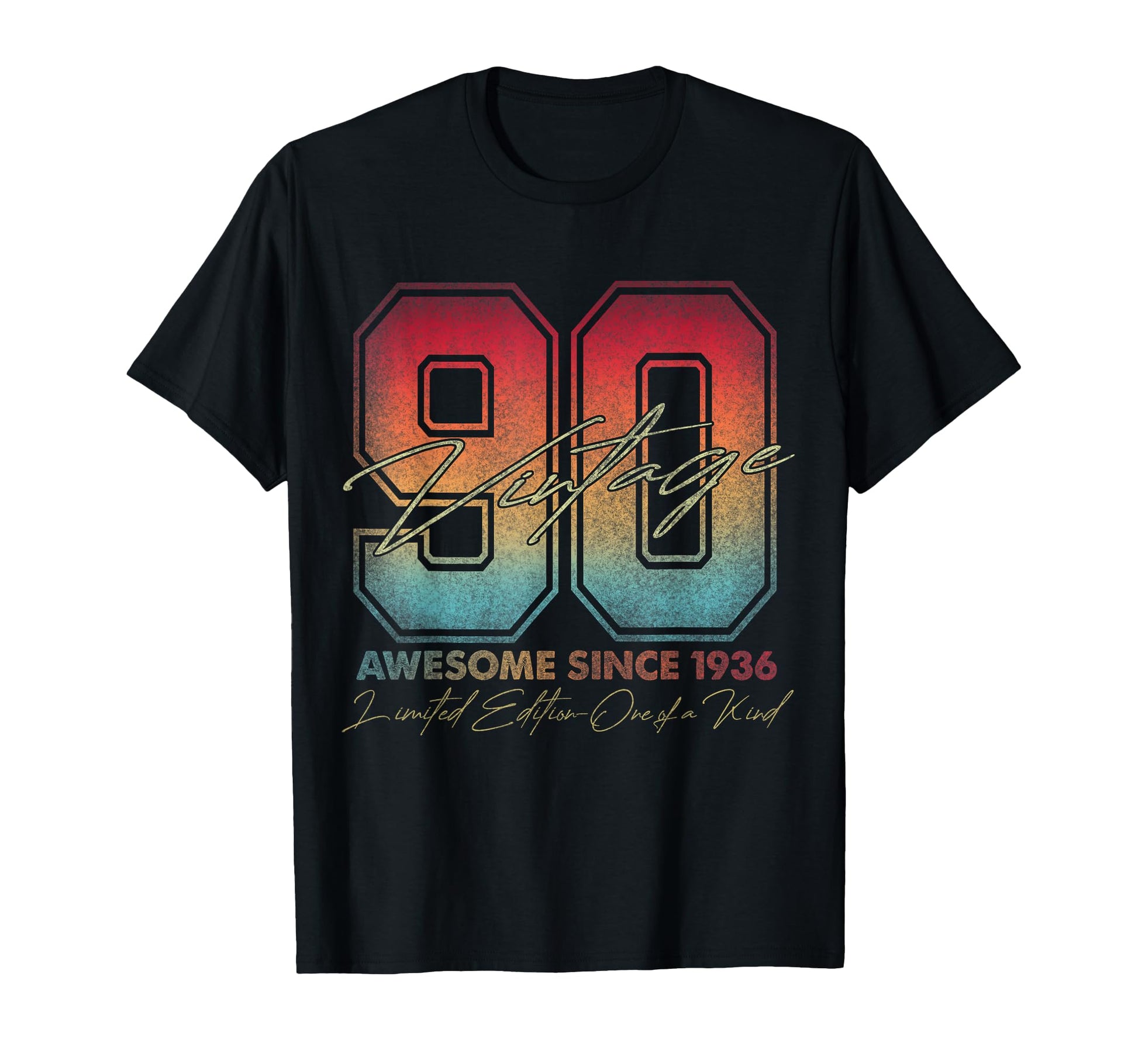 90 Year Old Gifts 1936 90Th T-Shirt - Fun Novelty Design for Adults - T-Shirt, Sweatshirt, Hoodie