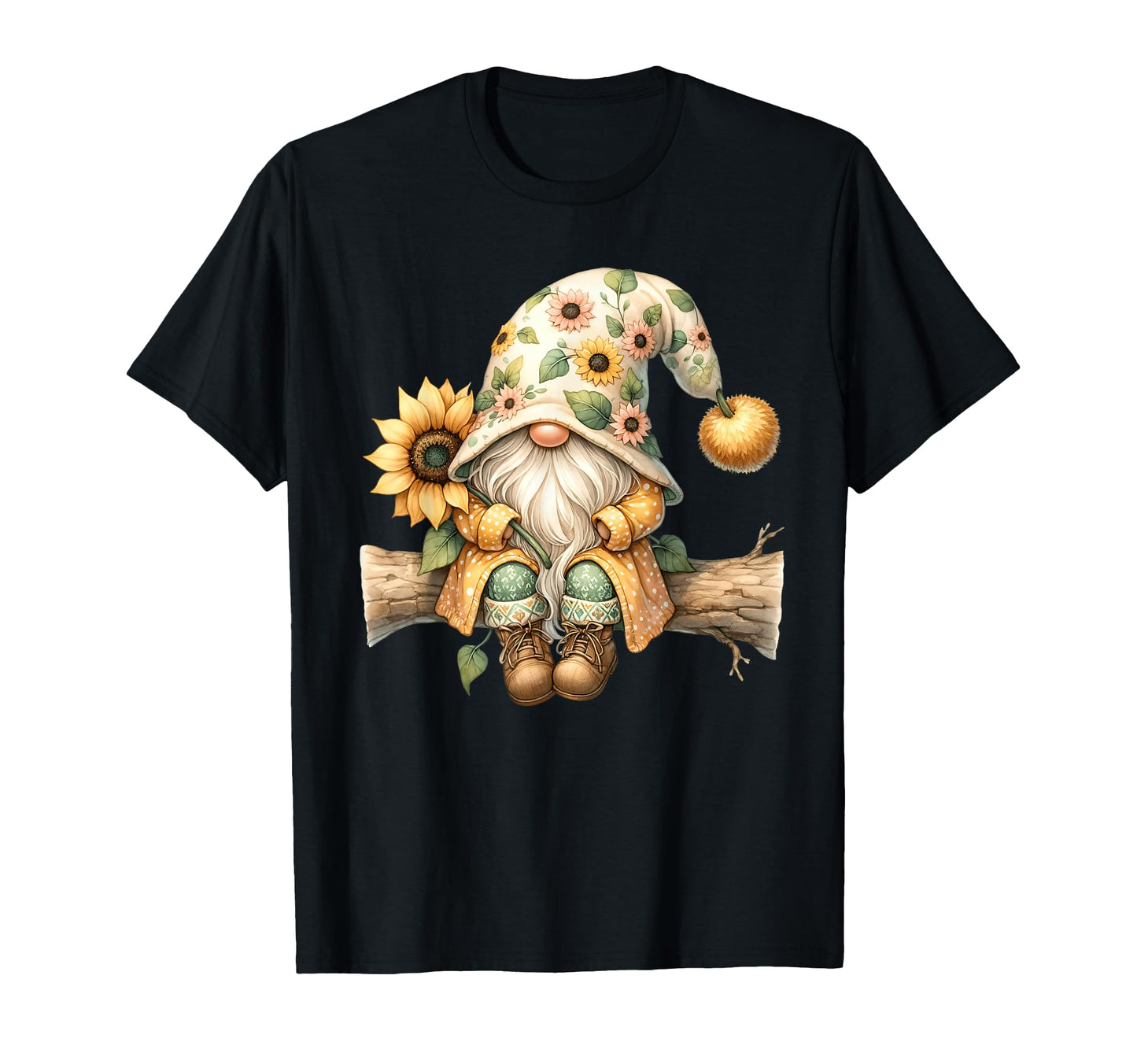 Sunflower Gnome Dad Hippie Mom And Funny T-Shirt - Trendy Graphic Unisex - T-Shirt, Sweatshirt, Hoodie