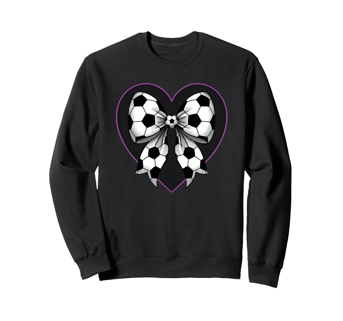 Soccer Coquette Bow Football Sweatshirt - Fun Novelty Design for Adults - T-Shirt, Sweatshirt, Hoodie