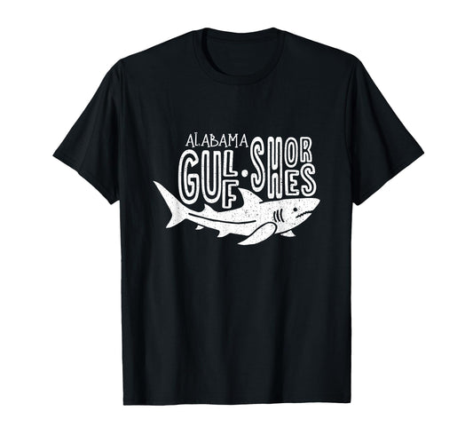 Alabama Gulf Shores Shark Souvenir T-Shirt - Novelty Apparel Men Women - T-Shirt, Sweatshirt, Hoodie