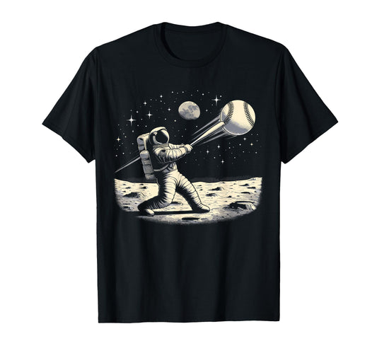 Astronaut Baseball Funny Space T-Shirt - Custom Art Print for Adults - T-Shirt, Sweatshirt, Hoodie