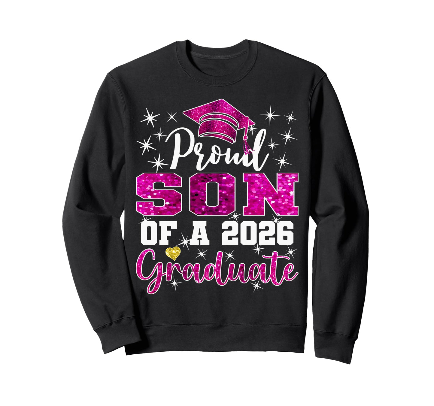 Super Proud Son 2026 Graduate Sweatshirt - Custom Art Print for Adults - T-Shirt, Sweatshirt, Hoodie