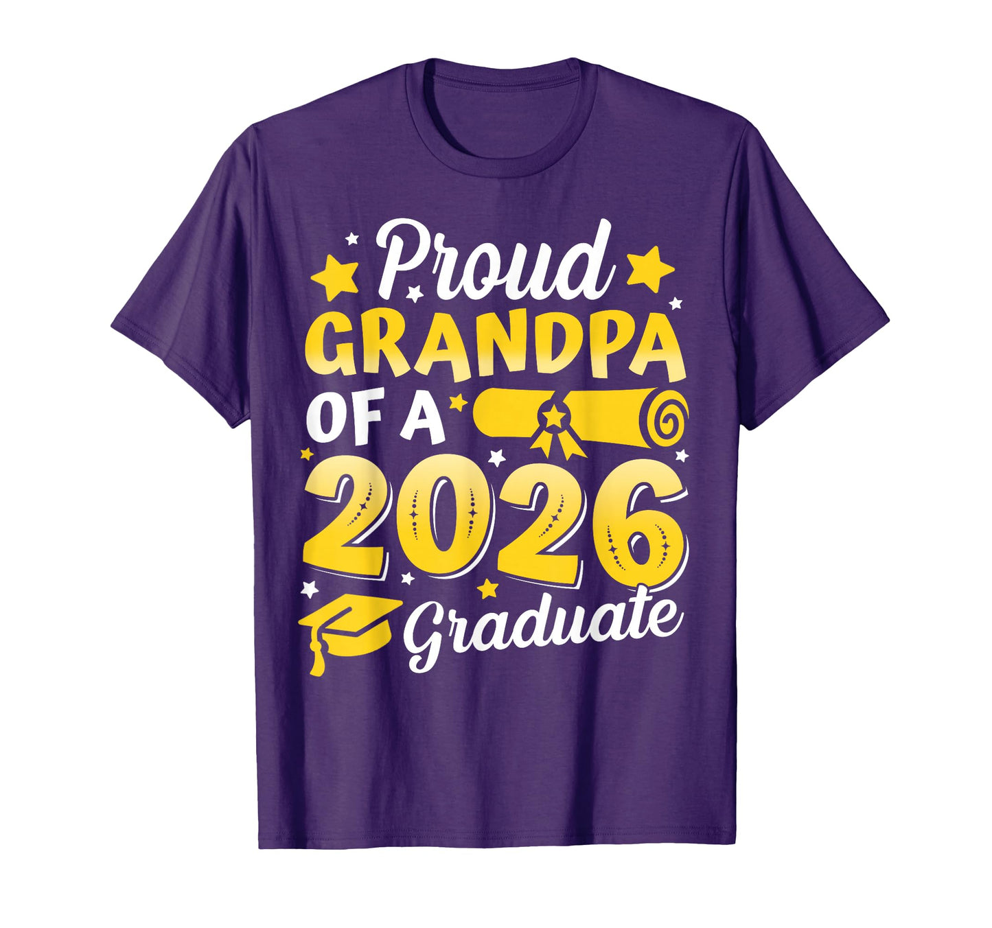 Proud Grandpa 2026 Graduate Senior T-Shirt - Minimalist Print for Adults - T-Shirt, Sweatshirt, Hoodie