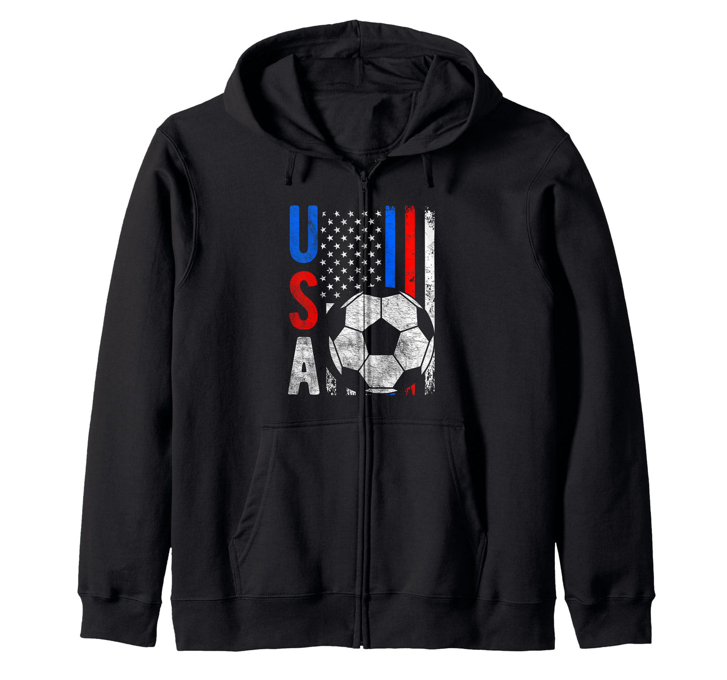 Usa Flag Soccer Tournament Gift Designs Hoodie - Fun Novelty Design Unisex - T-Shirt, Sweatshirt, Hoodie