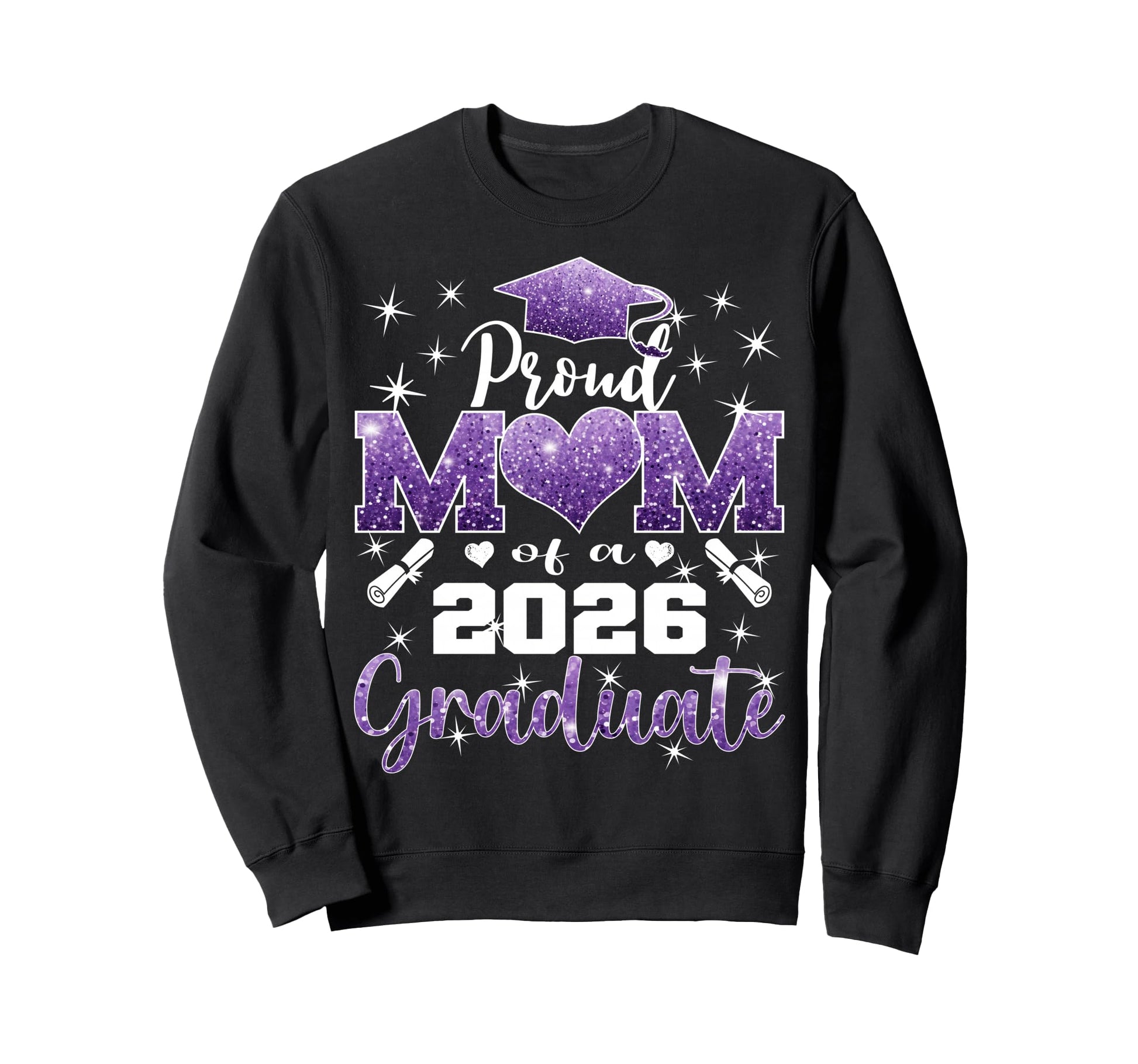 Super Proud Mom 2026 Graduate Sweatshirt - Trendy Graphic for Adults - T-Shirt, Sweatshirt, Hoodie
