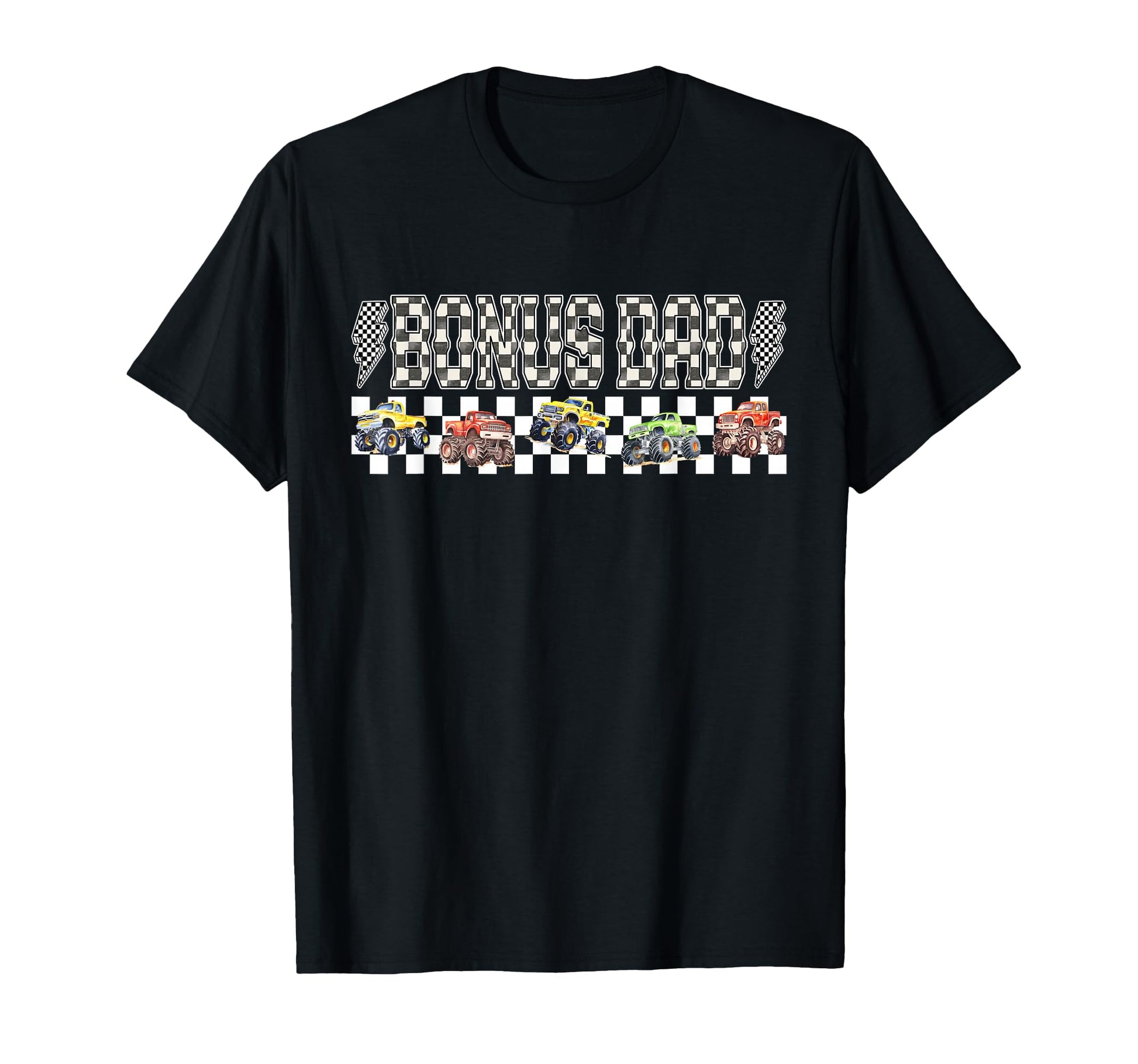 Bonus Dad Monster Truck Family Crew T-Shirt - Trendy Graphic Men Women - T-Shirt, Sweatshirt, Hoodie