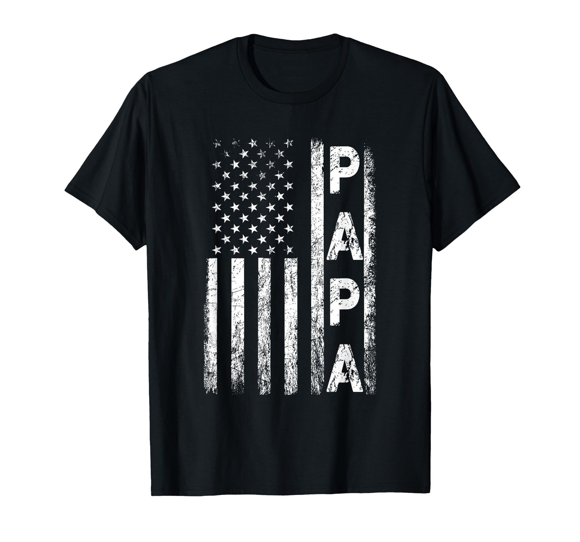 Papa American Flag Fathers Day 4Th T-Shirt - Trendy Graphic for Adults - T-Shirt, Sweatshirt, Hoodie