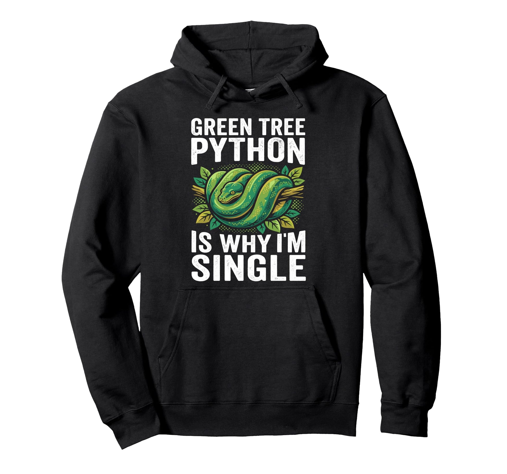 Green Tree Python Owner Snake Lover Hoodie - Fun Novelty Design for Adults - T-Shirt, Sweatshirt, Hoodie