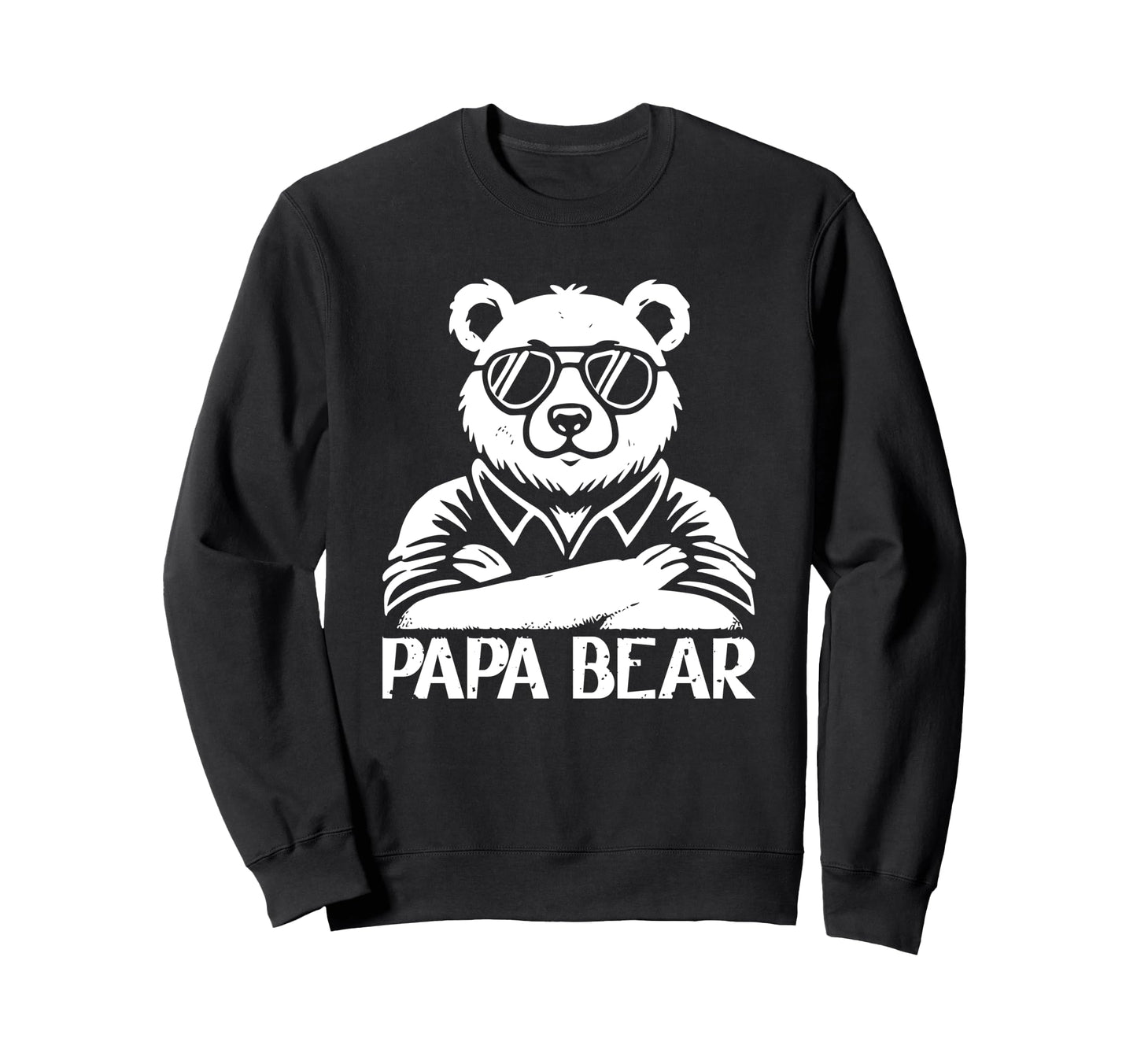 Dad Is Papa Bear Sunglasses Daddy Sweatshirt - Aesthetic Graphic Unisex - T-Shirt, Sweatshirt, Hoodie