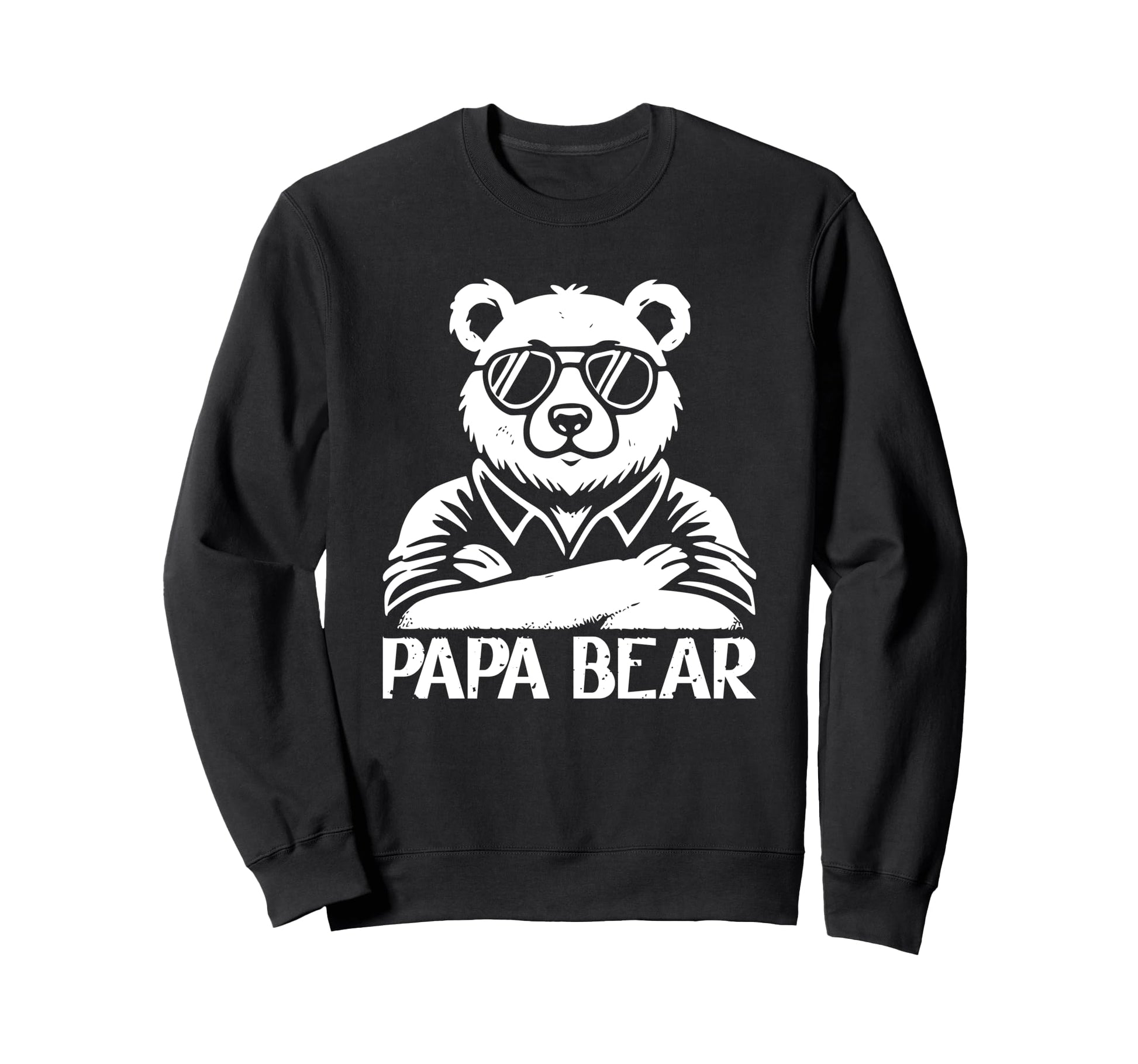 Dad Is Papa Bear Sunglasses Daddy Sweatshirt - Aesthetic Graphic Unisex - T-Shirt, Sweatshirt, Hoodie