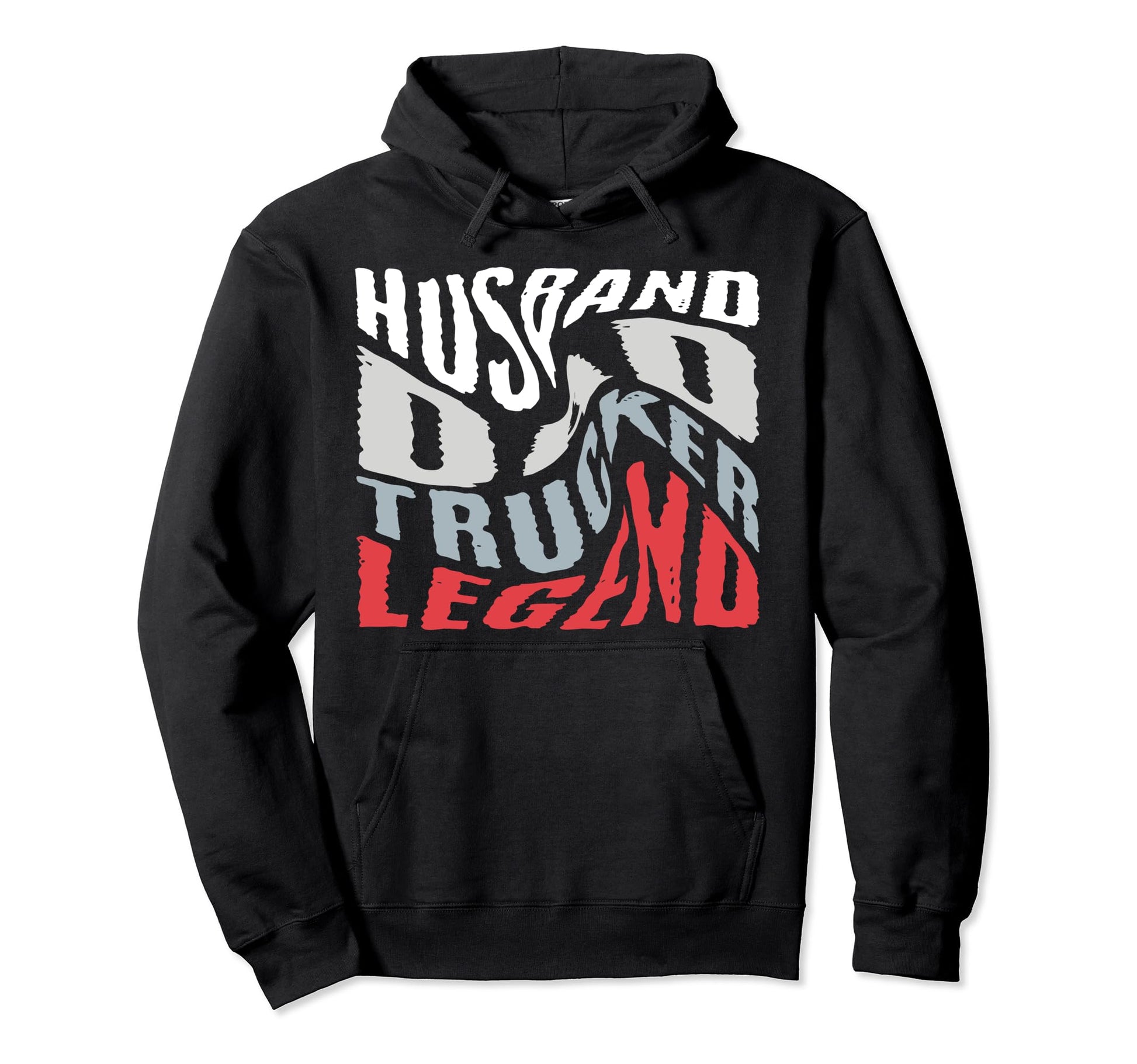 Husband Dad Trucker Legend Hoodie - Casual Everyday Wear Unisex - T-Shirt, Sweatshirt, Hoodie