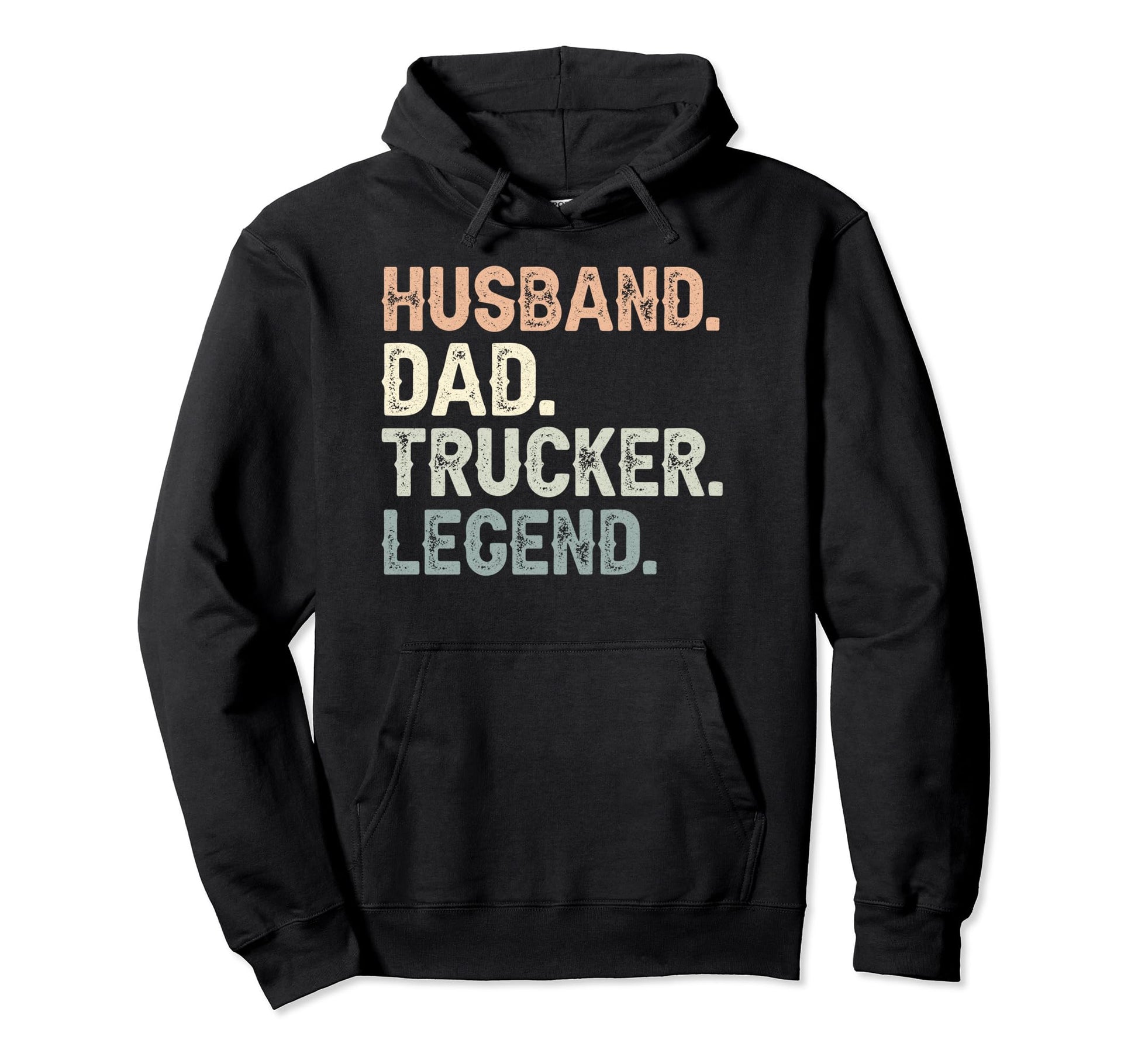 Husband Dad Trucker Legend Truck Driver Hoodie - Graphic Print for Adults - T-Shirt, Sweatshirt, Hoodie
