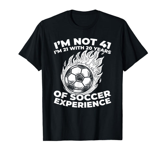 41 Years Old Team Player Sports Soccer T-Shirt - Graphic Print for Adults - T-Shirt, Sweatshirt, Hoodie