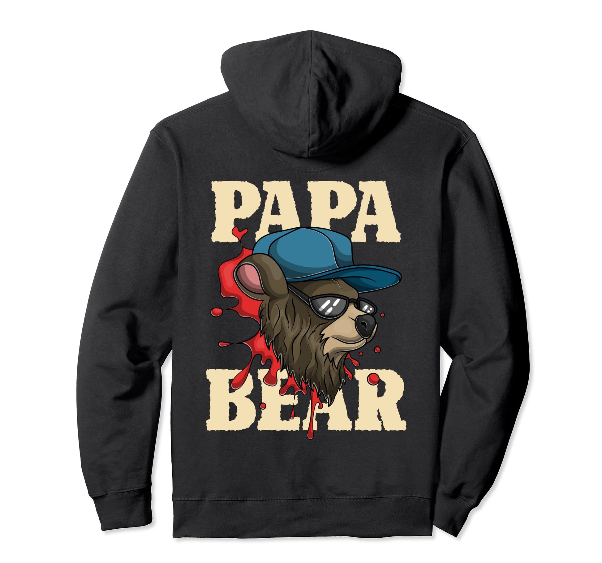 Animal Fathers Day Bear Family Sunglasses Hoodie - Trendy Graphic Unisex - T-Shirt, Sweatshirt, Hoodie