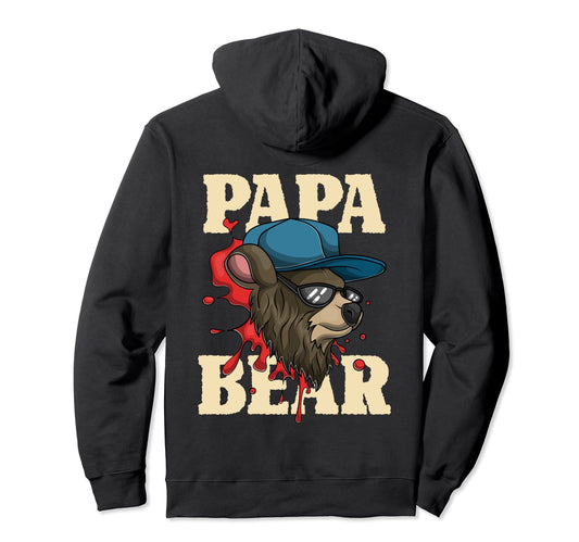 Animal Fathers Day Bear Family Sunglasses Hoodie - Trendy Graphic Unisex - T-Shirt, Sweatshirt, Hoodie