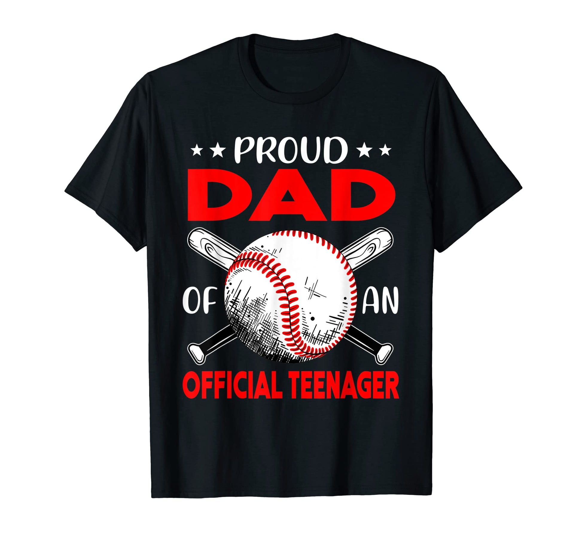 13Th Birthday Baseball Proud Dad T-Shirt - Trendy Graphic for Adults - T-Shirt, Sweatshirt, Hoodie