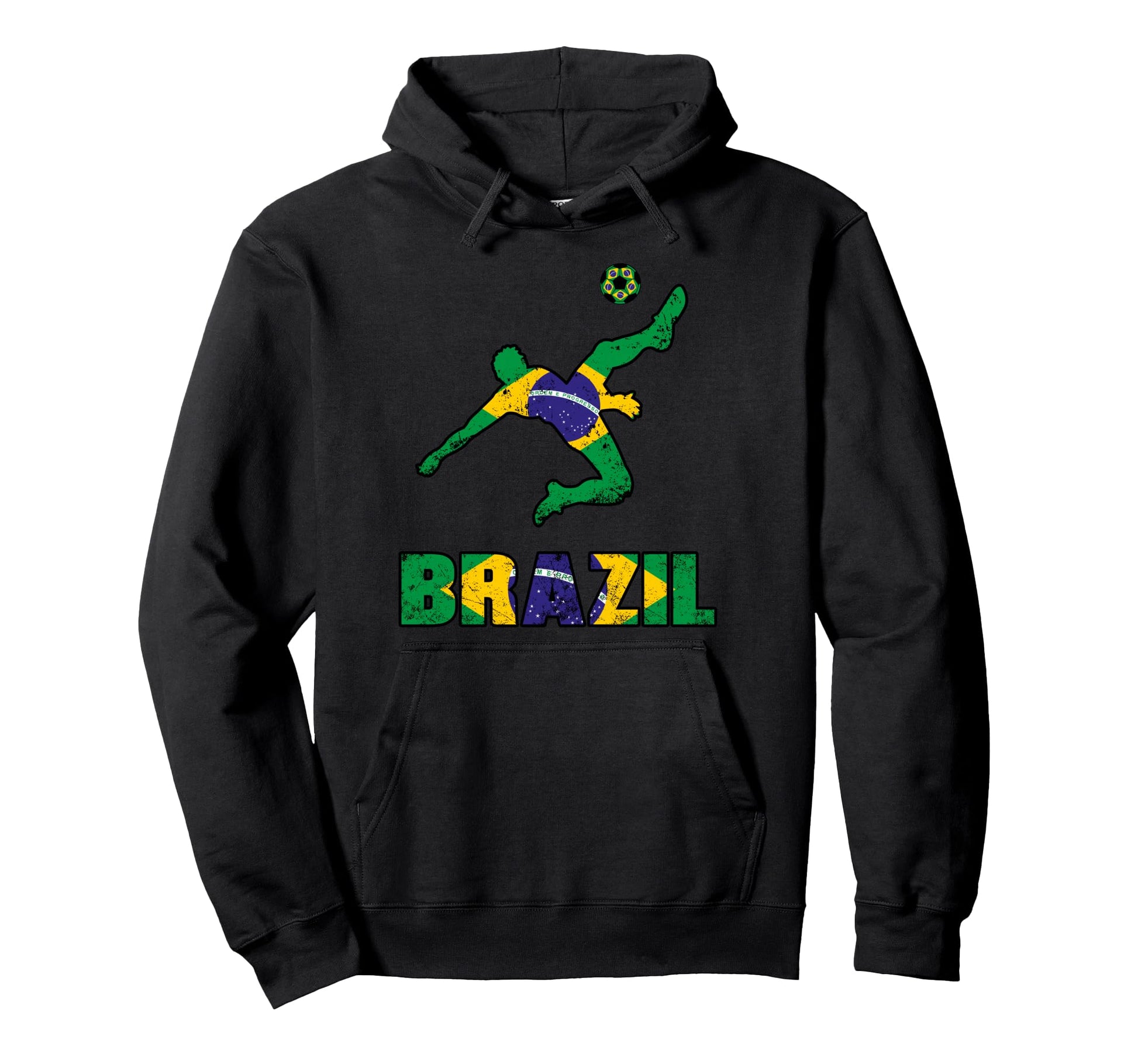 Brazil Football Game Player Soccer Fan Hoodie - Novelty Apparel Unisex - T-Shirt, Sweatshirt, Hoodie