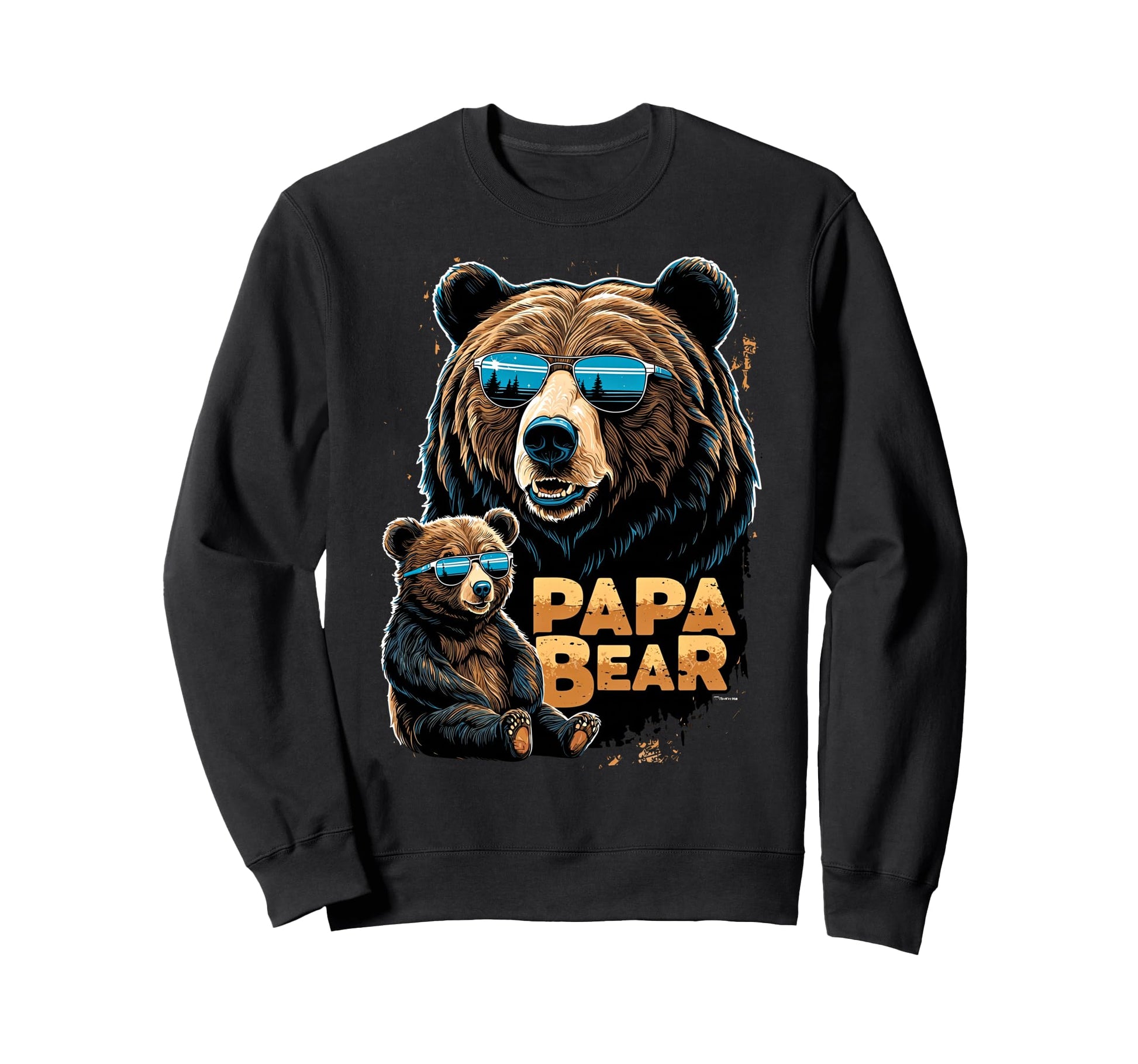Papa Bear Husband Father Family Sweatshirt - Aesthetic Graphic for Adults - T-Shirt, Sweatshirt, Hoodie