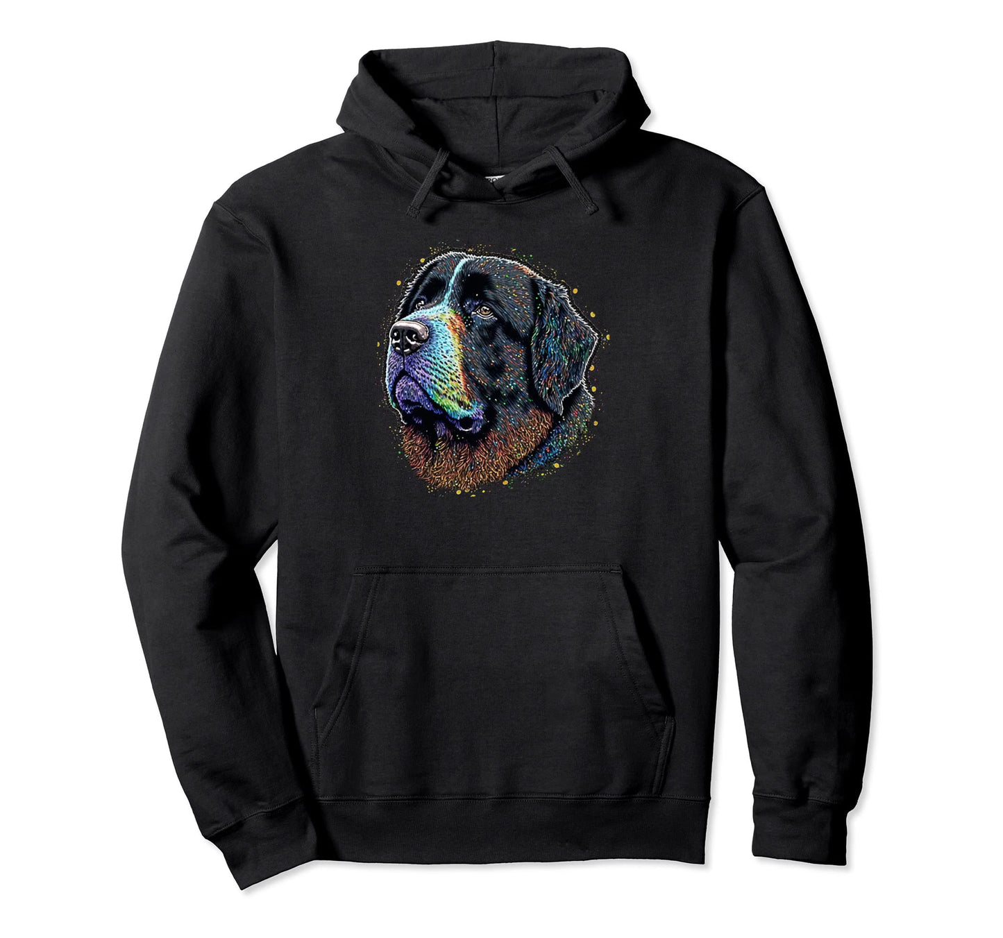 Newfoundland Lover Colorful Art Funny Hoodie - Streetwear Style for Adults - T-Shirt, Sweatshirt, Hoodie