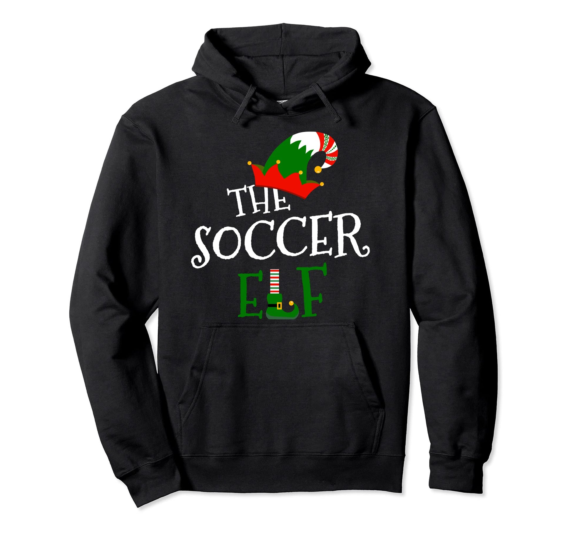 Soccer Elf Family Matching Group Gift Hoodie - Minimalist Print for Adults - T-Shirt, Sweatshirt, Hoodie