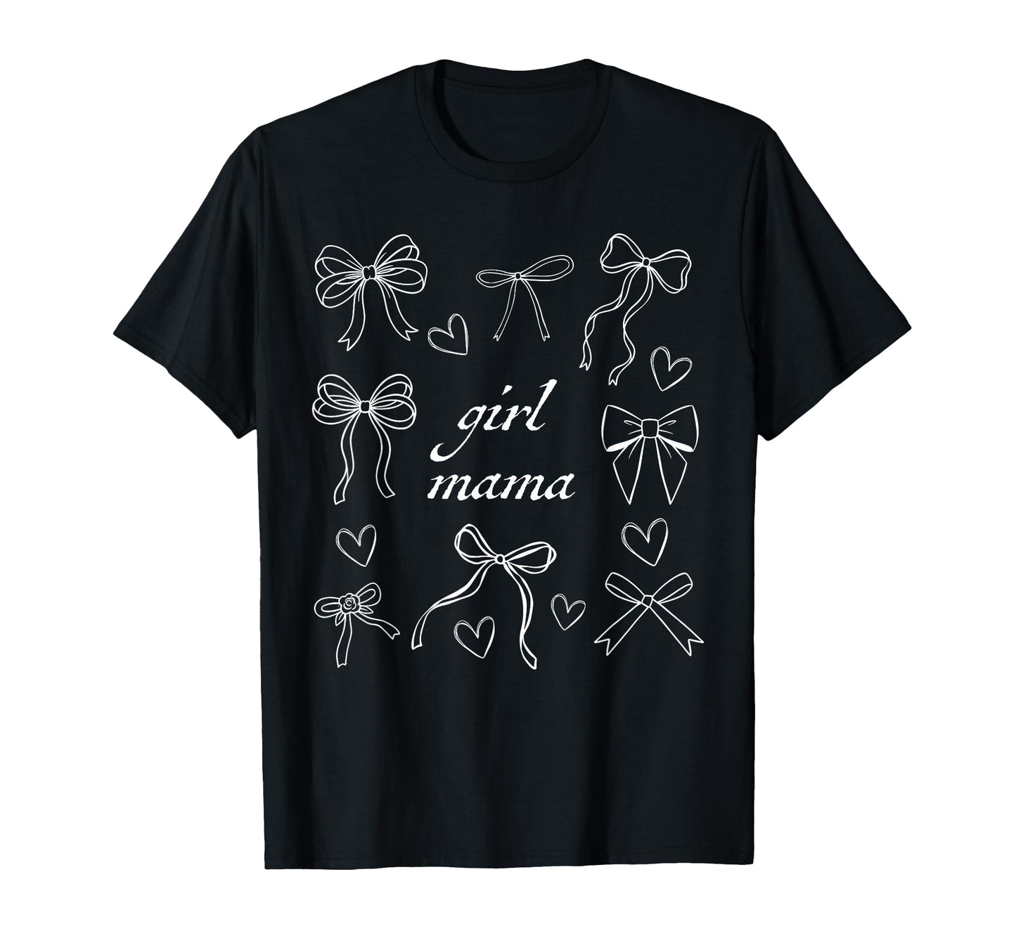 Mama Matching Coquette Bow Mothers Day T-Shirt - Graphic Print Unisex - T-Shirt, Sweatshirt, Hoodie