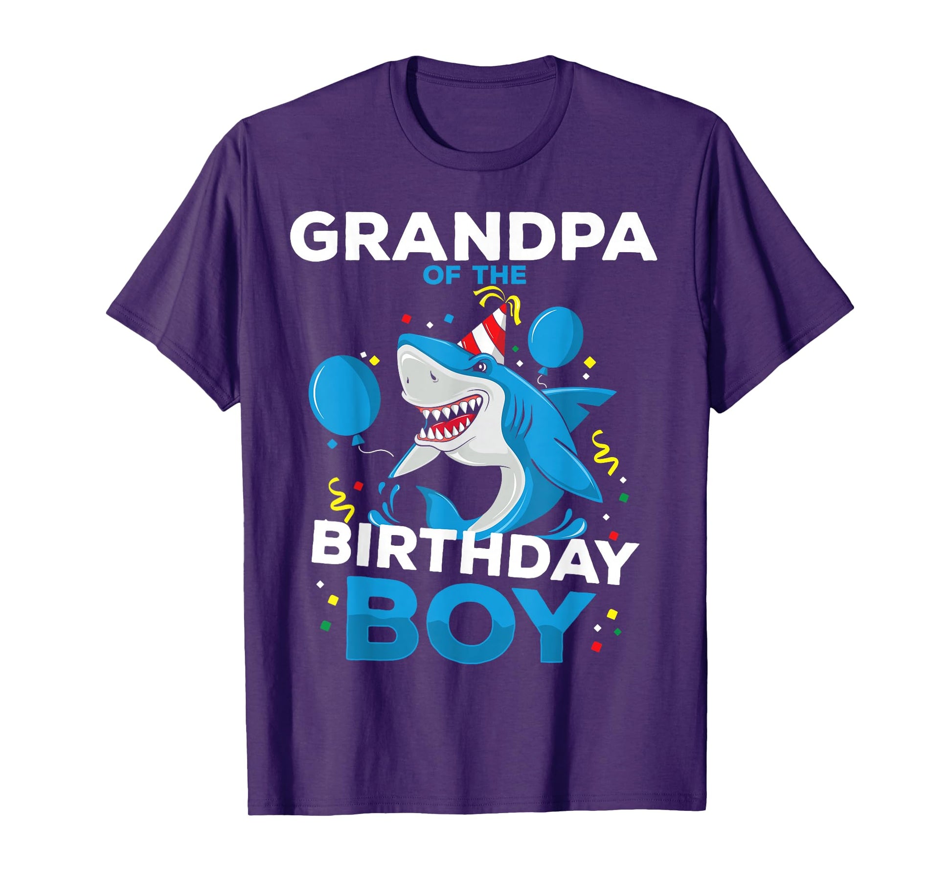 Grandpa Birthday Shark Ocean Matching T-Shirt - Fun Novelty Design Unisex - T-Shirt, Sweatshirt, Hoodie