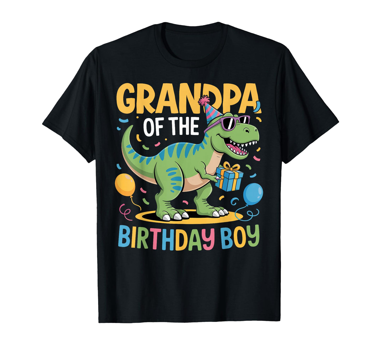 Grandpa Birthday Party Outfit Dinosaur T-Shirt - Minimalist Print Unisex - T-Shirt, Sweatshirt, Hoodie