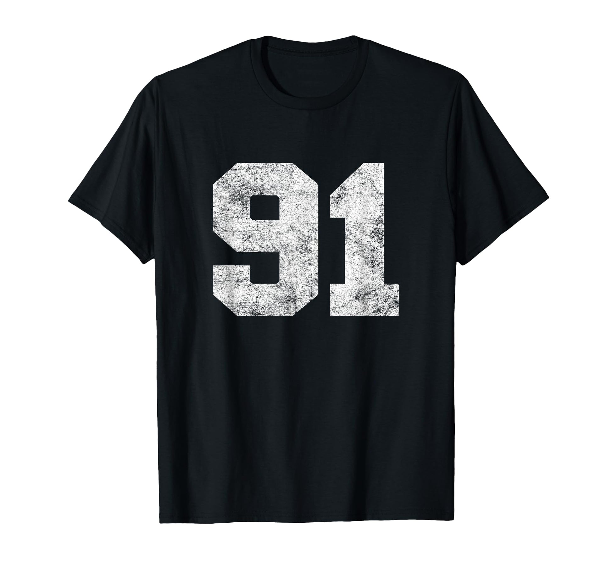 Lucky Number 91 Birthday Sports T-Shirt - Casual Everyday Wear Unisex - T-Shirt, Sweatshirt, Hoodie