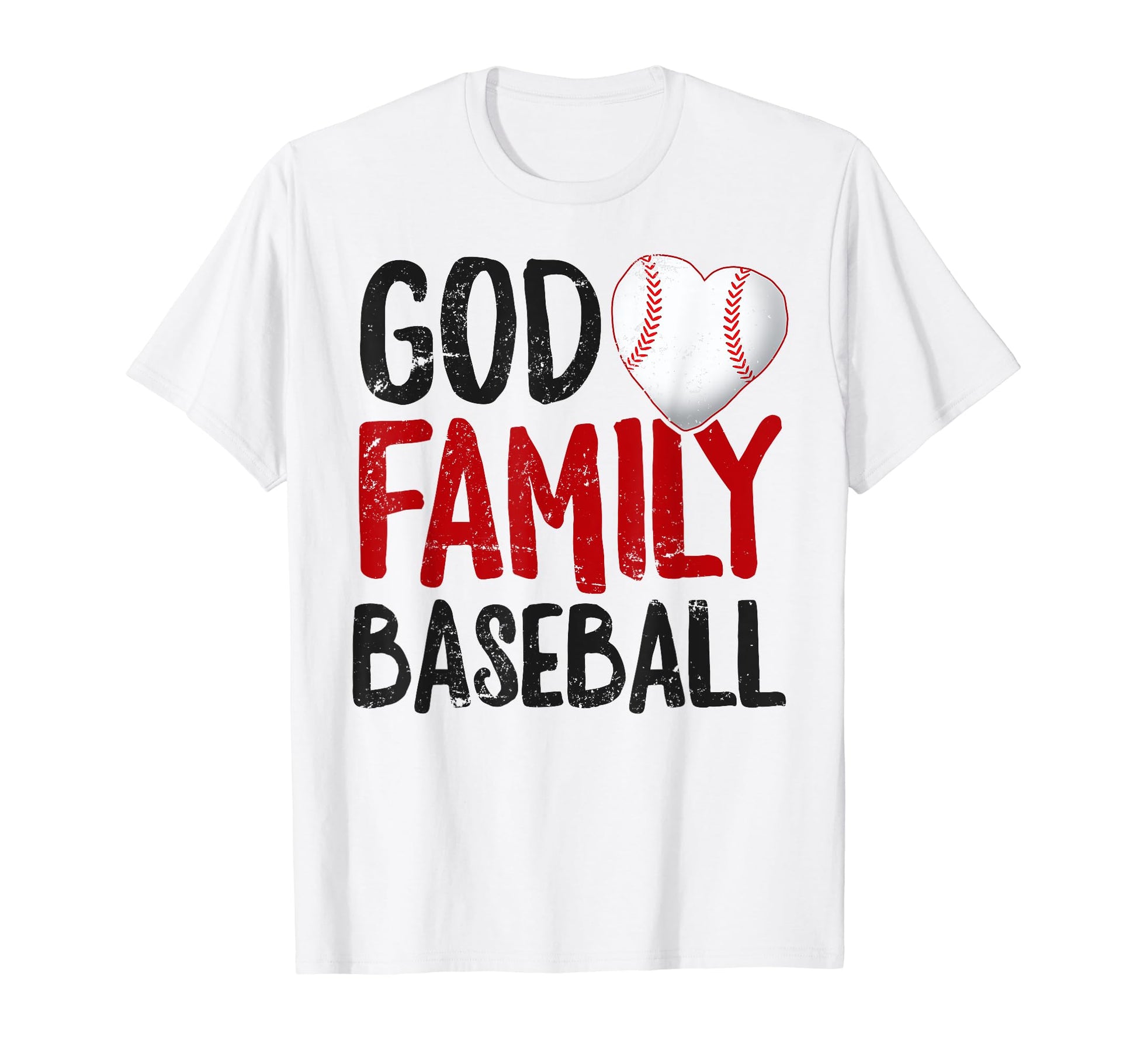 God Family Baseball Mom Mother Dad T-Shirt - Minimalist Print for Adults - T-Shirt, Sweatshirt, Hoodie