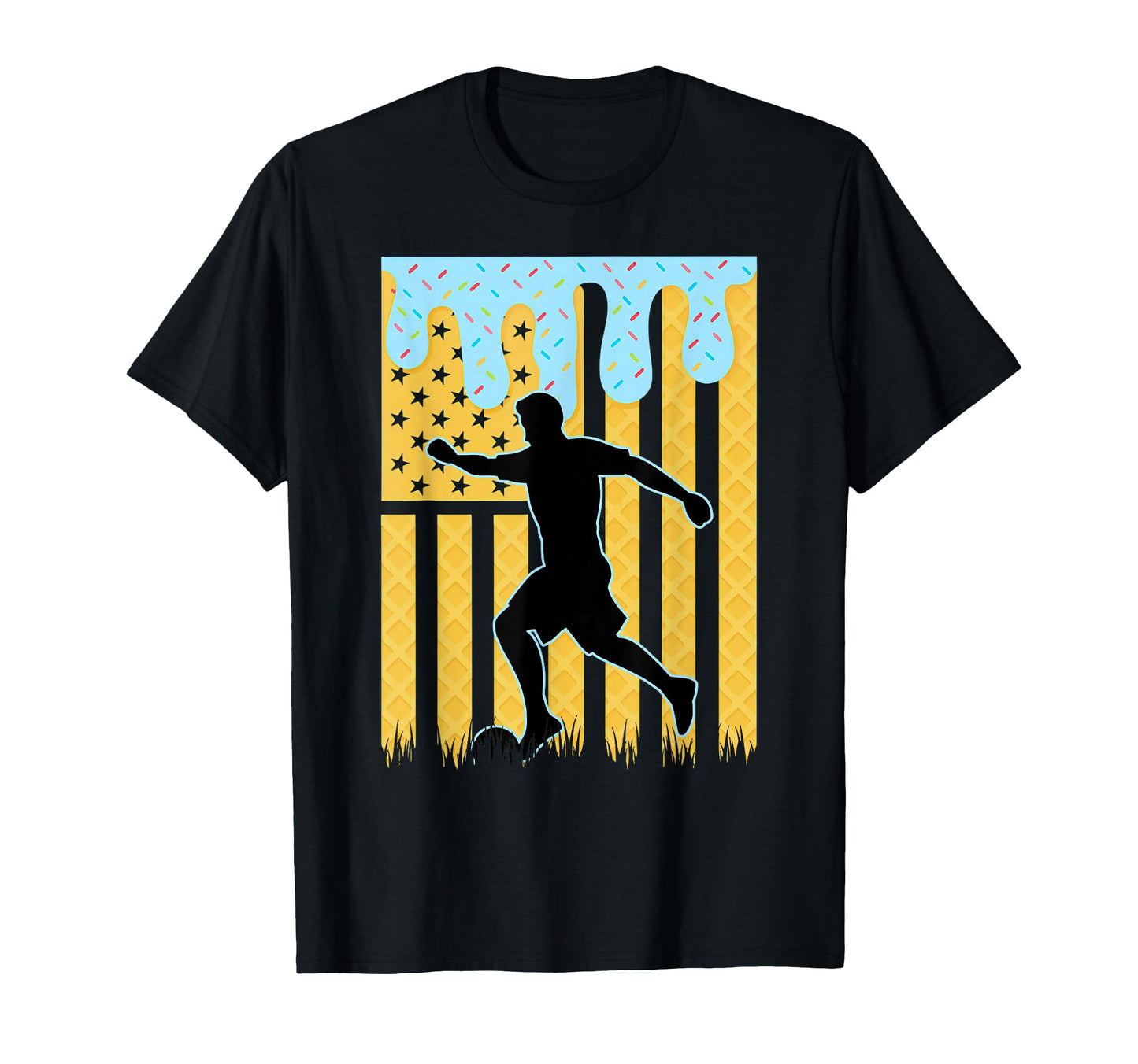 Soccer Drip Dripping Ice Cream T-Shirt - Fun Novelty Design Men Women - T-Shirt, Sweatshirt, Hoodie