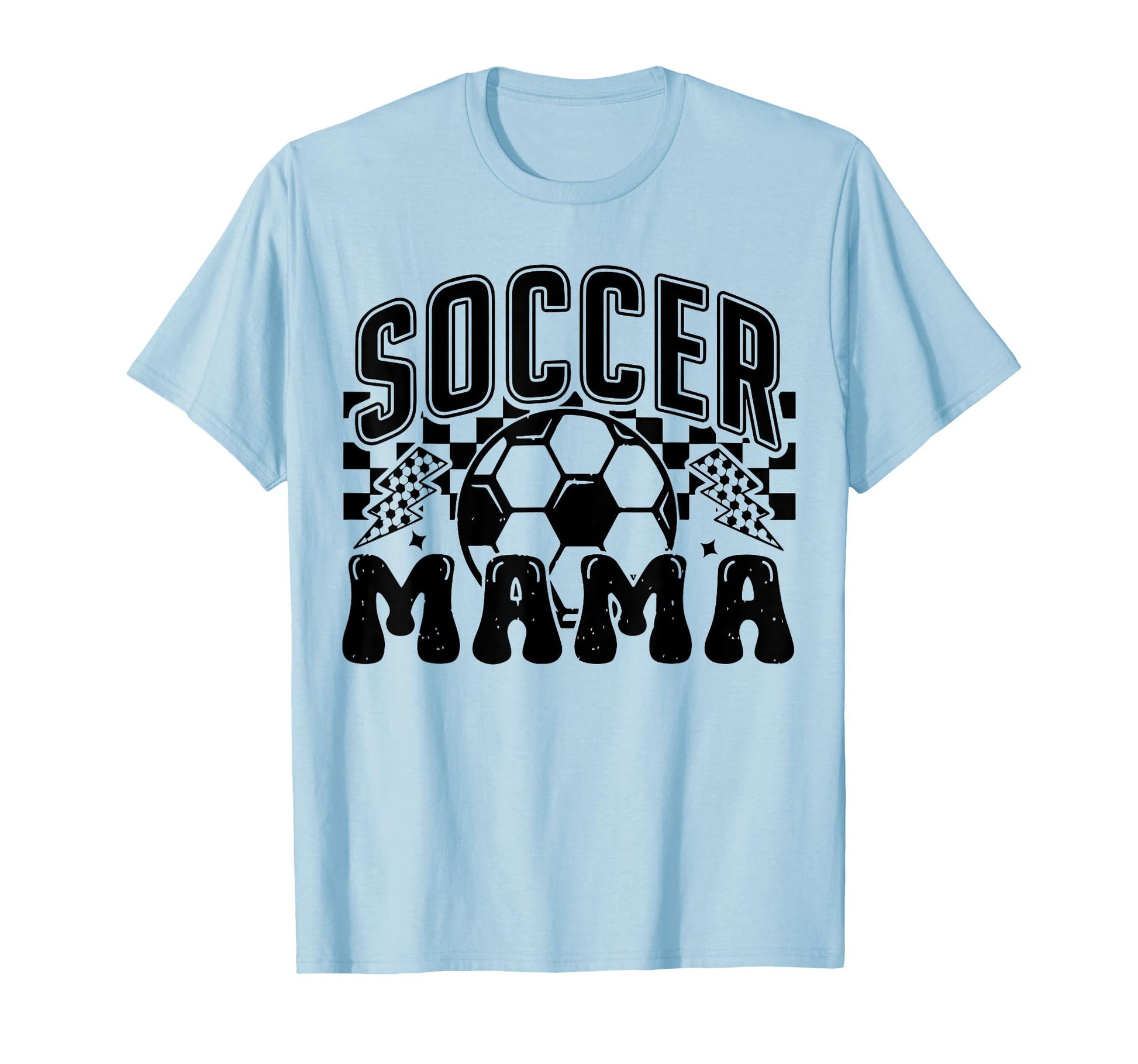 Soccer Mama Checkered Soccer Mom Soccer T-Shirt - Streetwear Style Unisex - T-Shirt, Sweatshirt, Hoodie