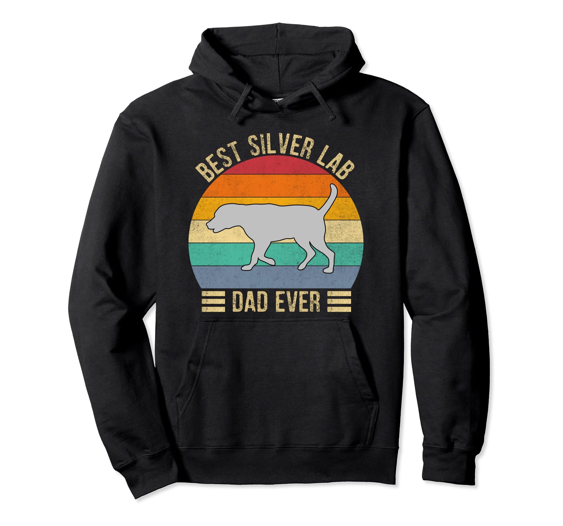 Best Silver Lab Dad Ever Labrador Hoodie - Streetwear Style Unisex - T-Shirt, Sweatshirt, Hoodie