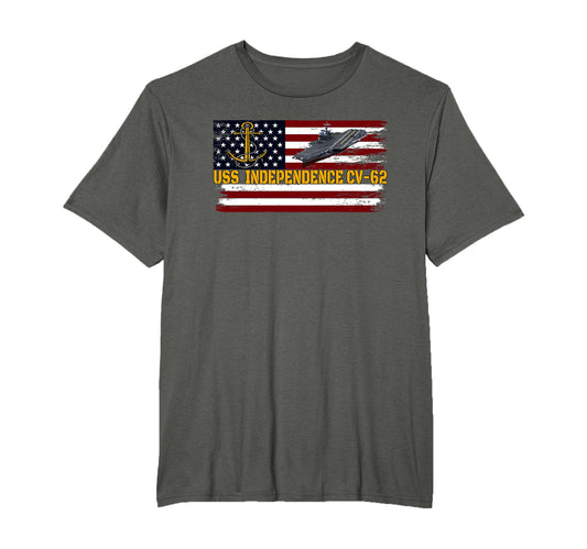 Aircraft Carrier Uss Independence Cv T-Shirt - Trendy Graphic for Adults - T-Shirt, Sweatshirt, Hoodie