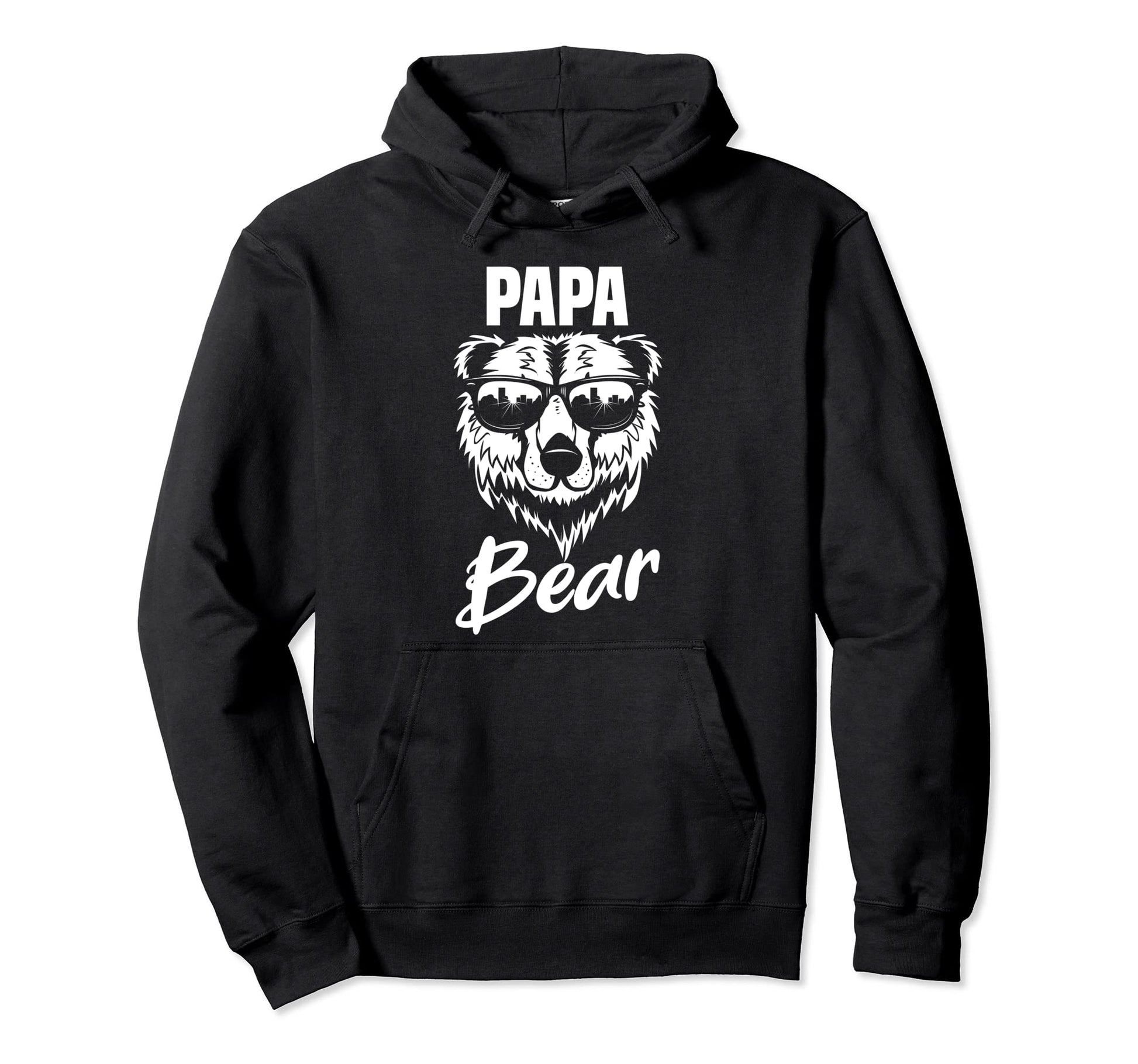 Papa Bear Wearing Sunglasses Fathers Day Hoodie - Unique Graphic Unisex - T-Shirt, Sweatshirt, Hoodie