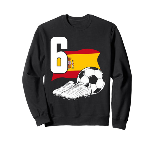 6 Soccer Birthday Gift Soccer Fan Sweatshirt - Minimalist Print Unisex - T-Shirt, Sweatshirt, Hoodie