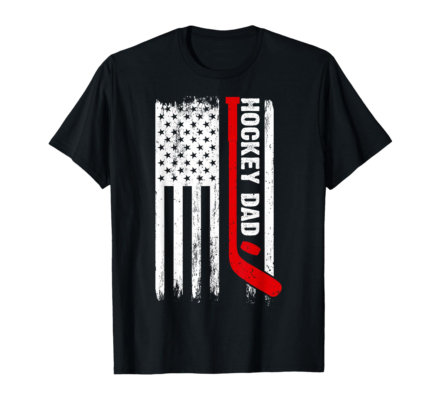 Usa Flag Hockey Player Papa Fathers Day T-Shirt - Trendy Graphic Men Women - T-Shirt, Sweatshirt, Hoodie